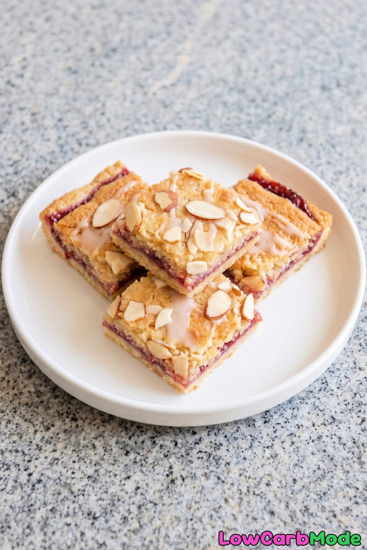 Low carb raspberry almond bars