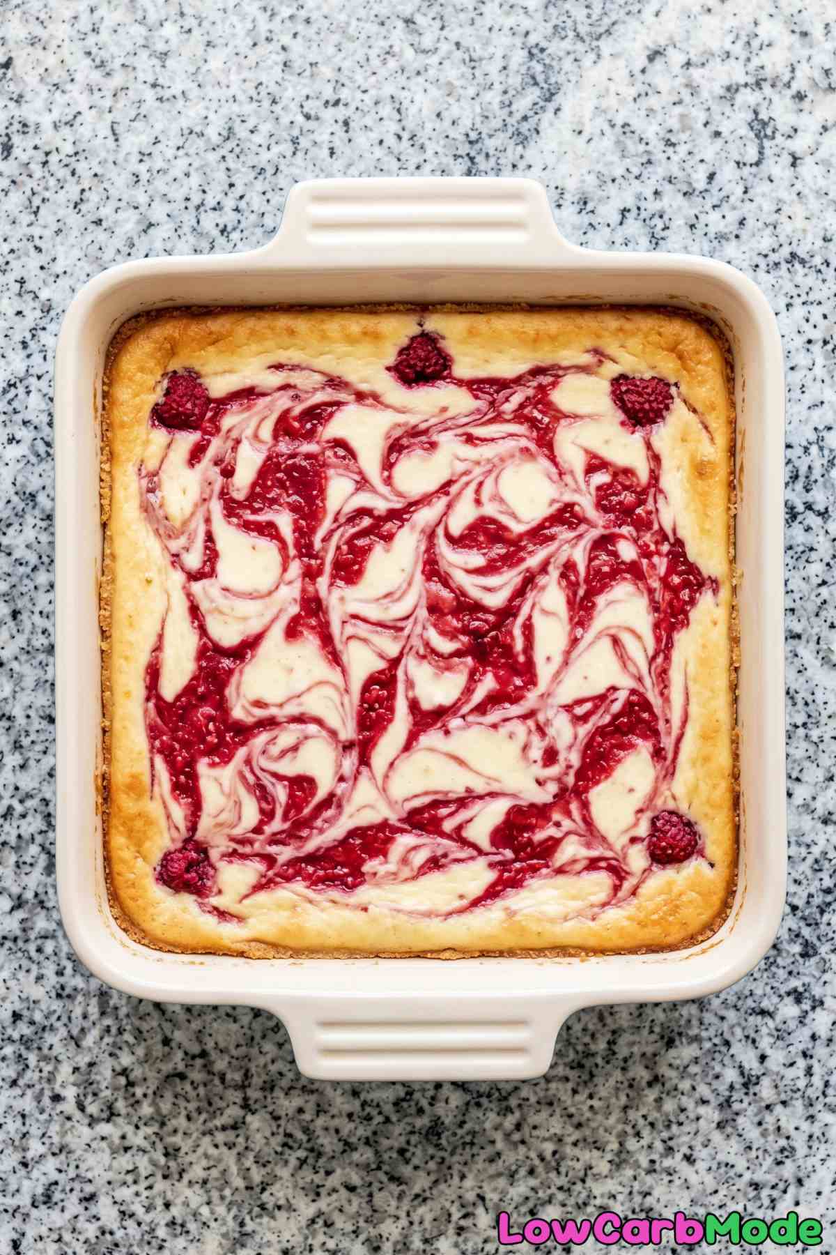 Decadent keto raspberry cheesecake bars