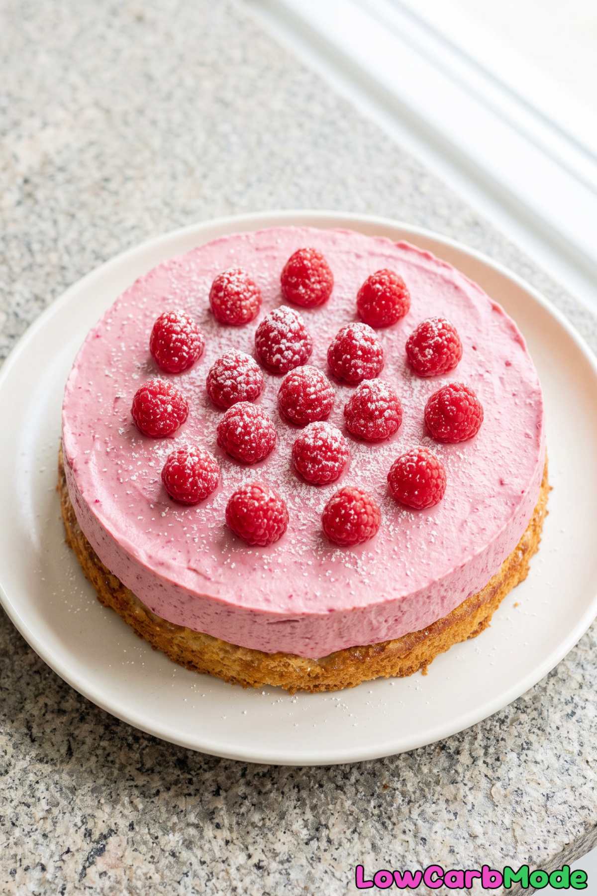 easy keto raspberry cream cake