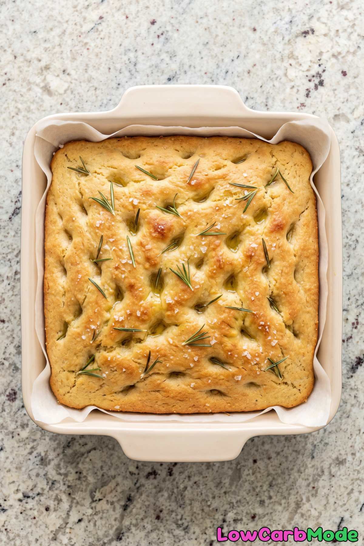 homemade keto rosemary flatbread