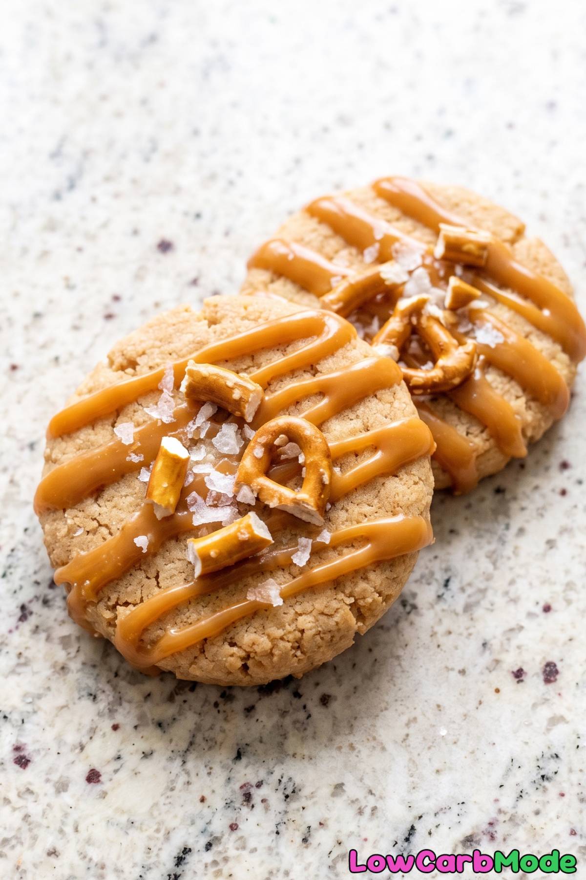 Sweet and salty keto pretzel cookies