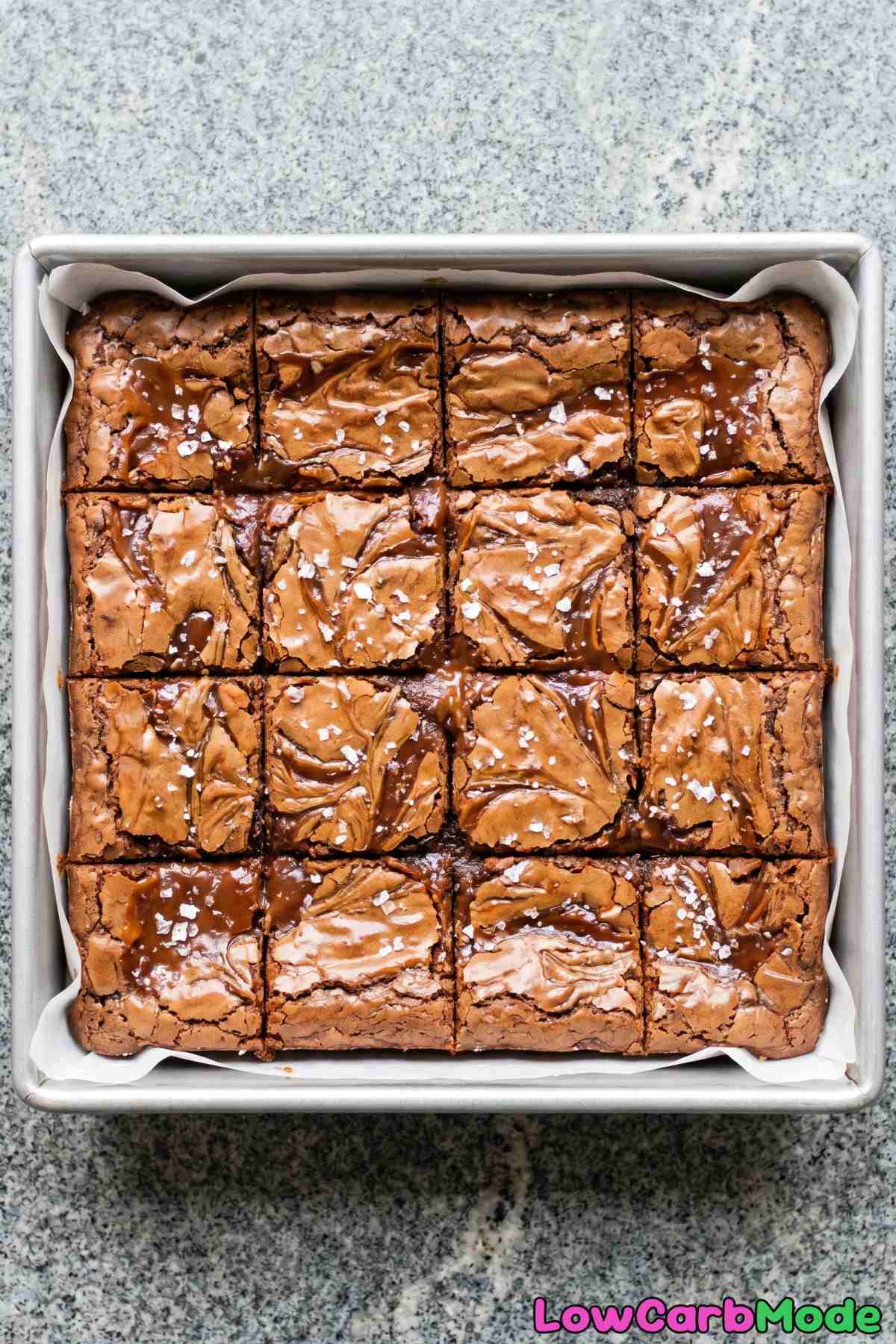 Irresistible keto caramel stuffed brownies