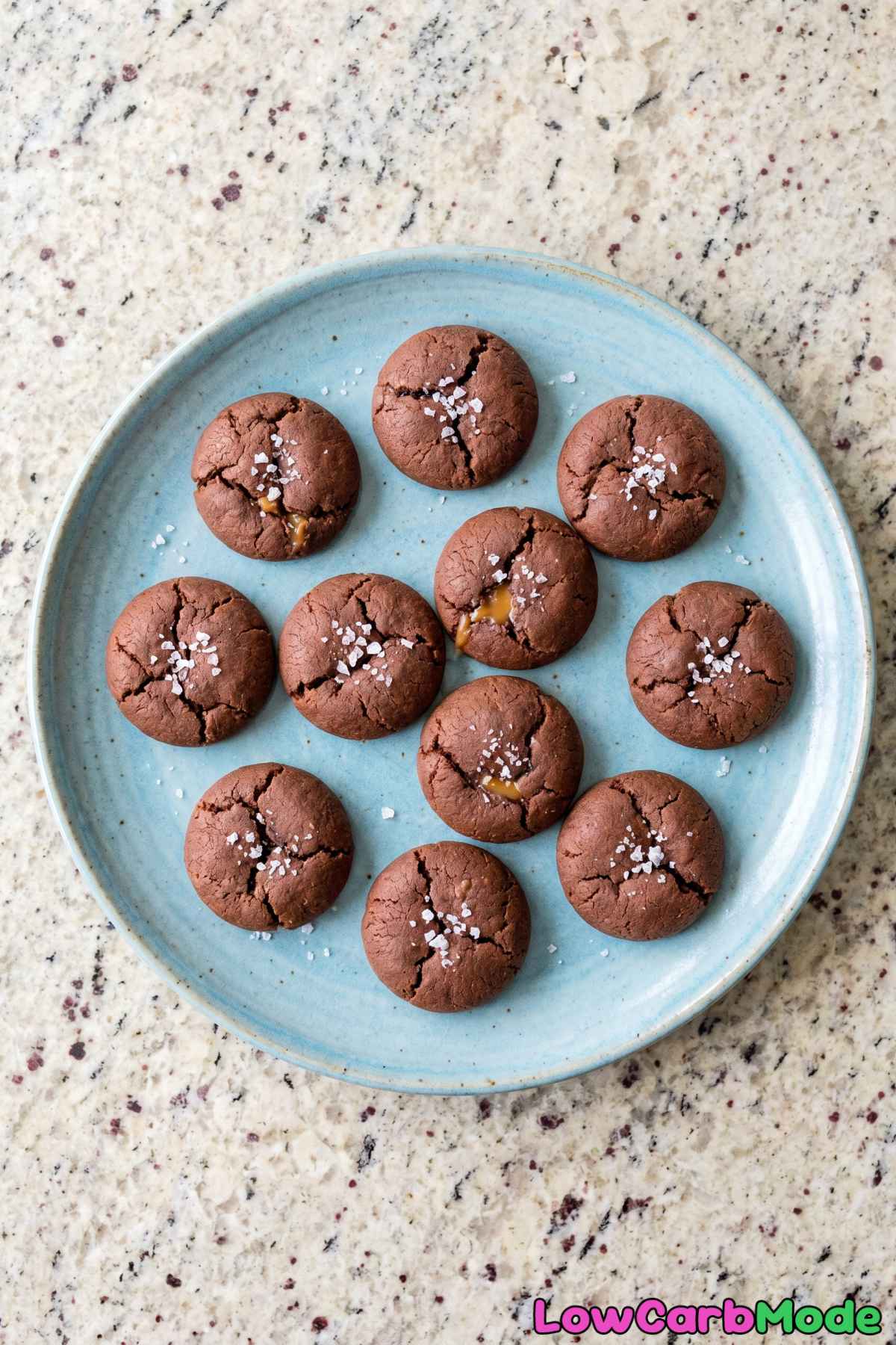 Indulgent keto salted caramel chocolate cookies