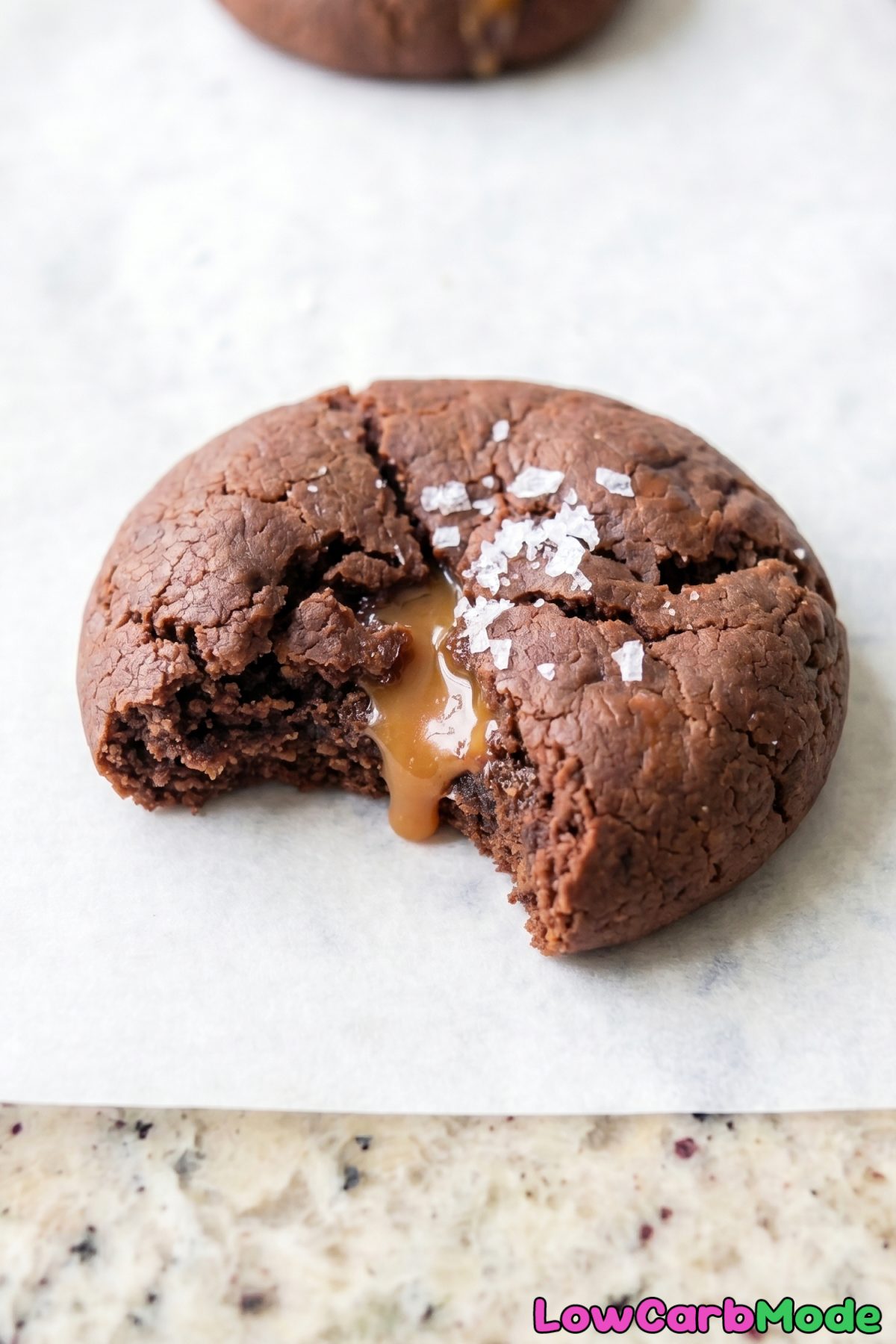 Gooey keto salted caramel chocolate cookies