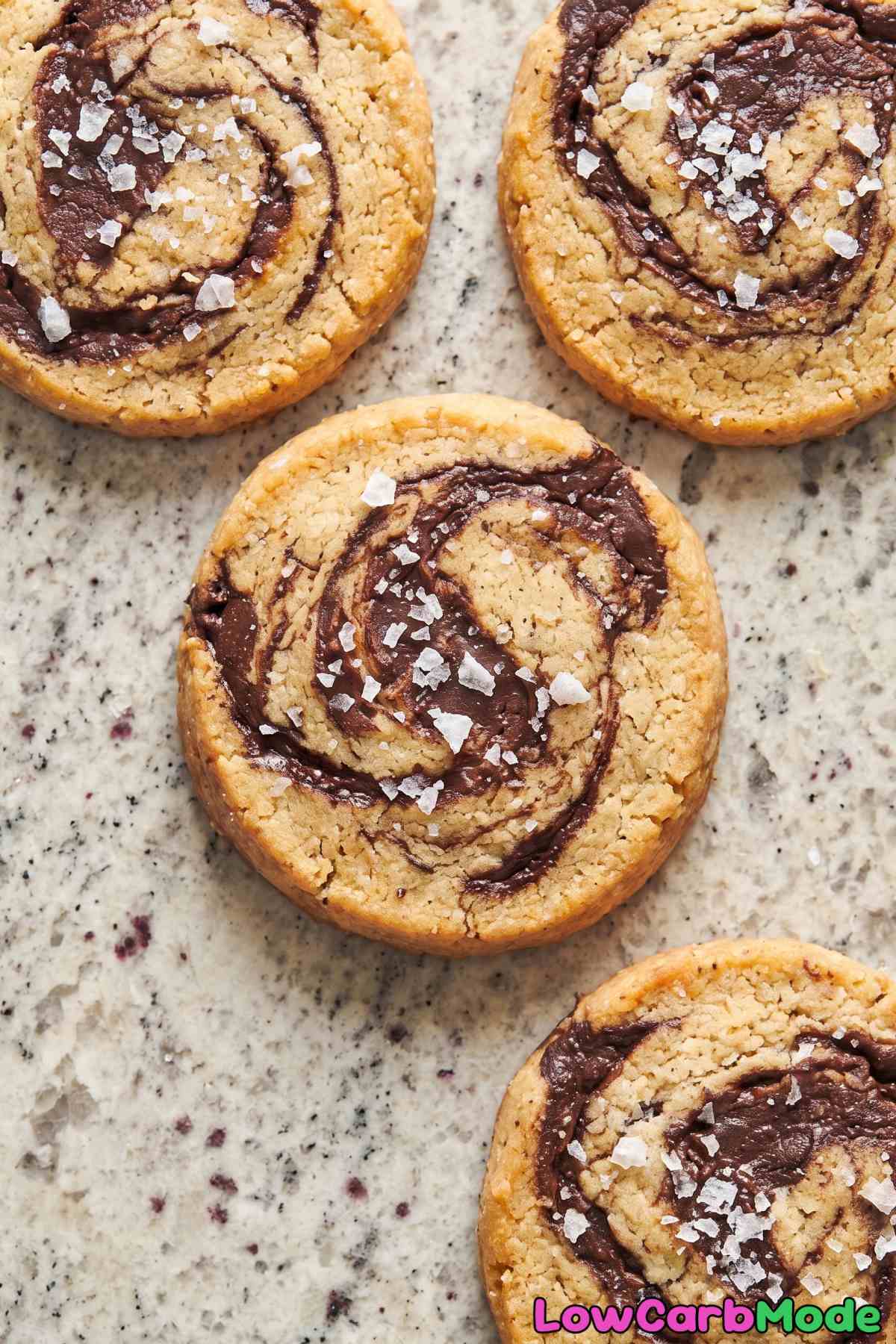 Soft keto halva cookies with salt