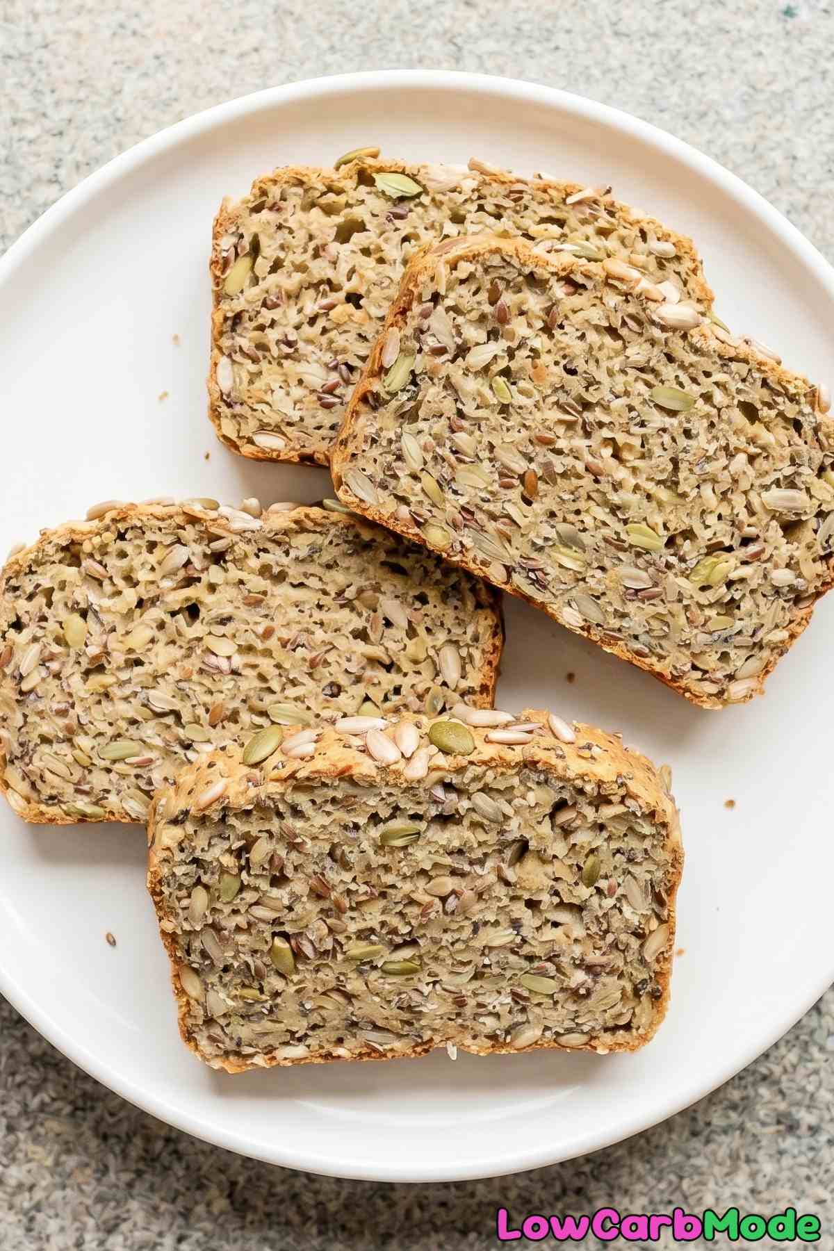 hearty keto seed bread loaf
