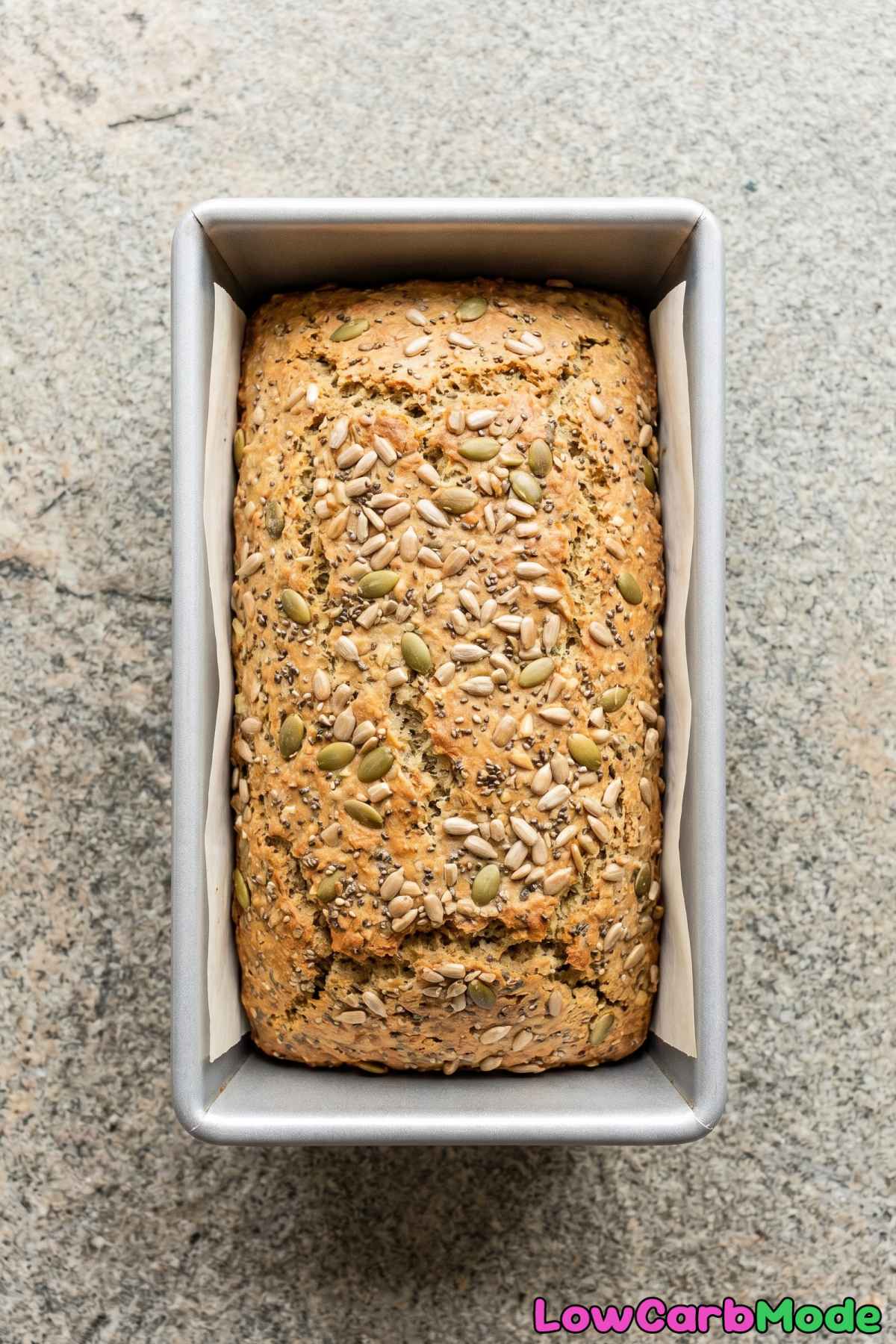 rustic keto seed bread loaf