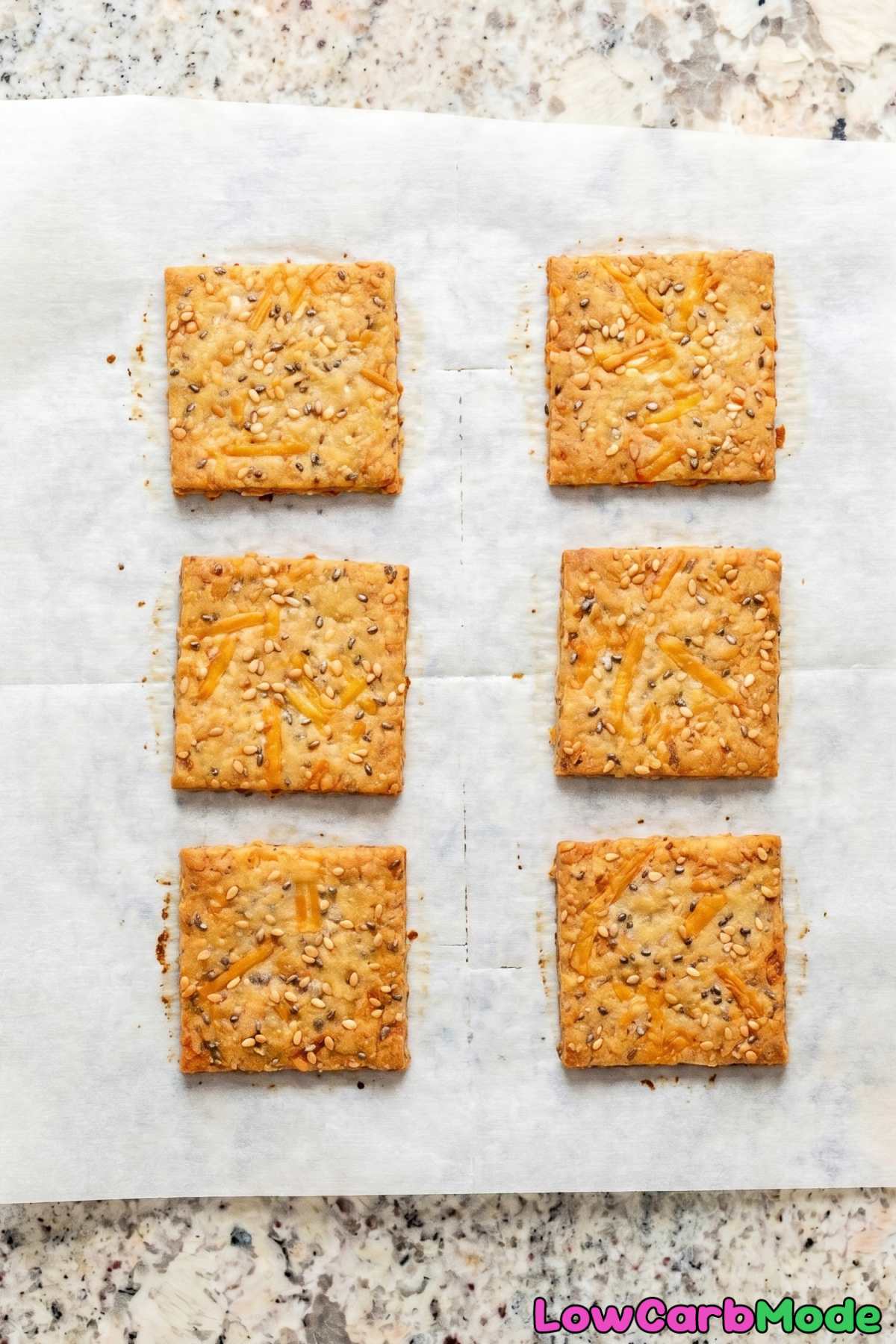 Toasty keto sesame cheddar seed crackers