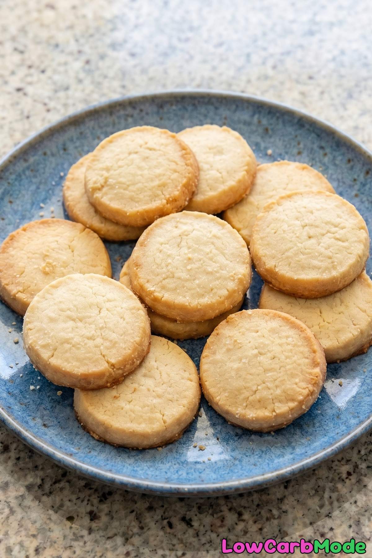 Fresh baked keto shortbread cookies