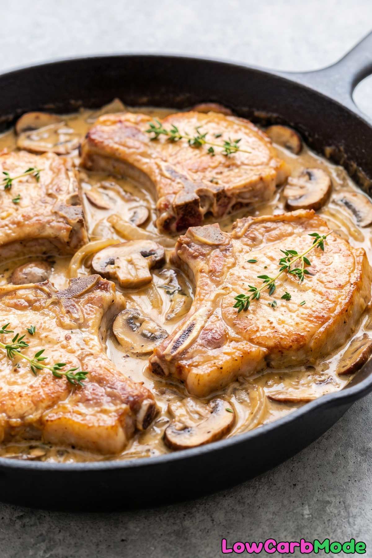 Easy keto smothered pork chops recipe