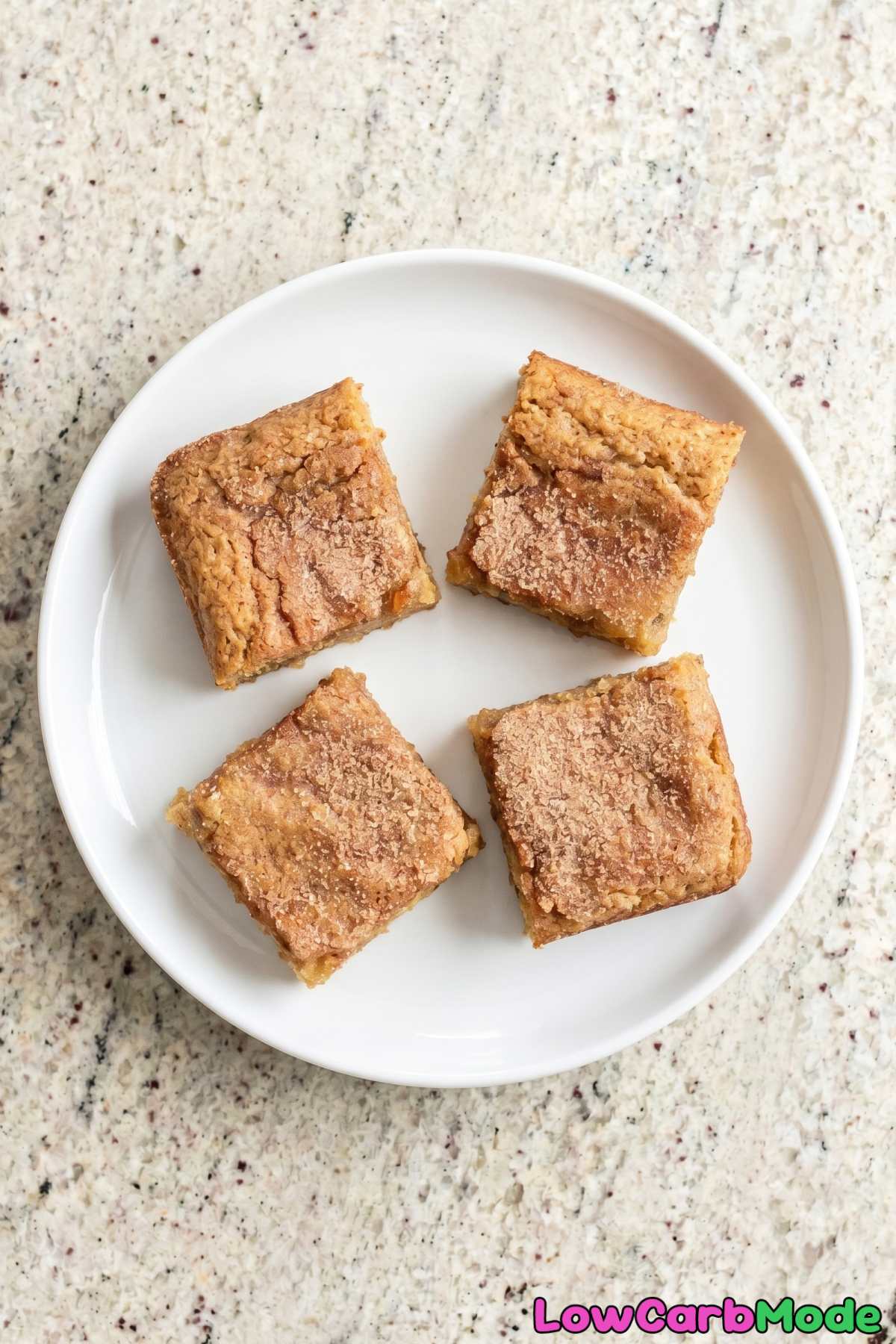 Homemade keto snickerdoodle blondies