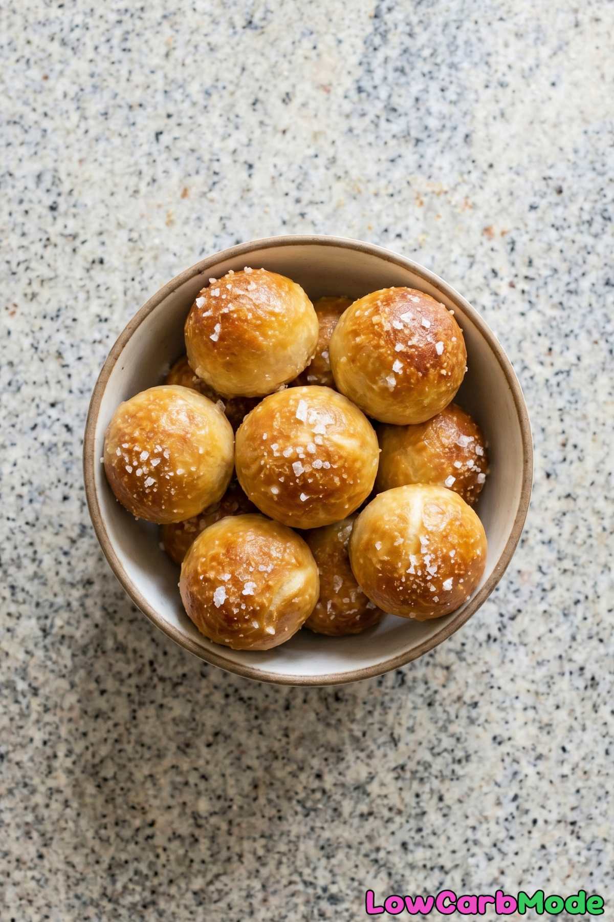 Fluffy homemade keto soft pretzel bites