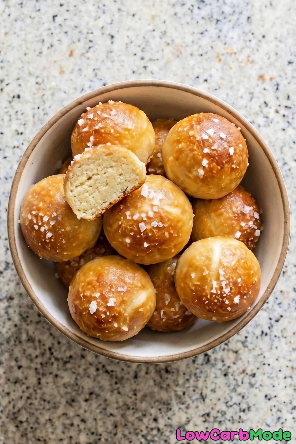 Irresistible keto soft pretzel bites served warm