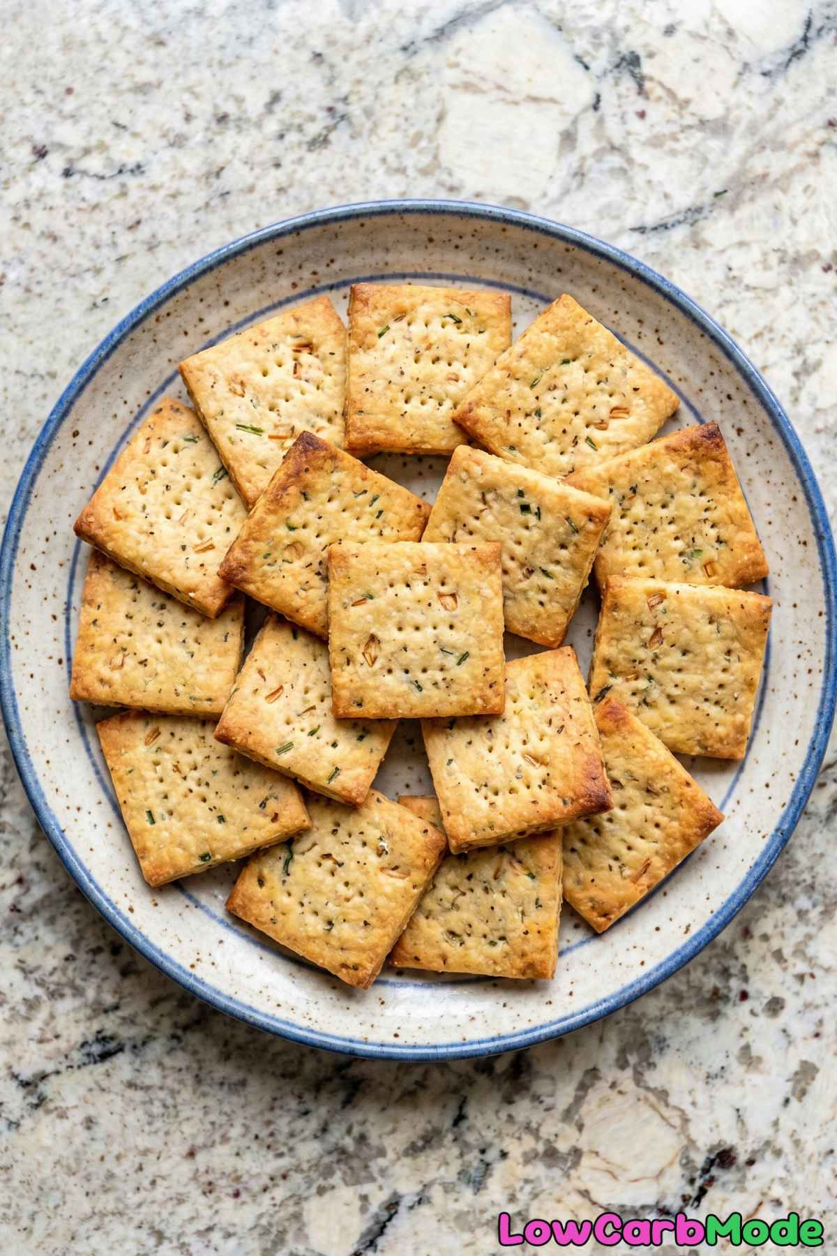 Easy keto sour cream & onion crackers