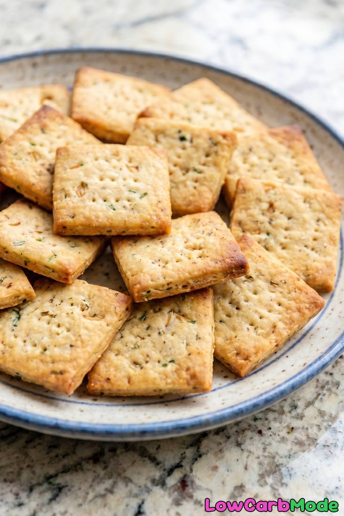 Savory keto sour cream & onion crackers
