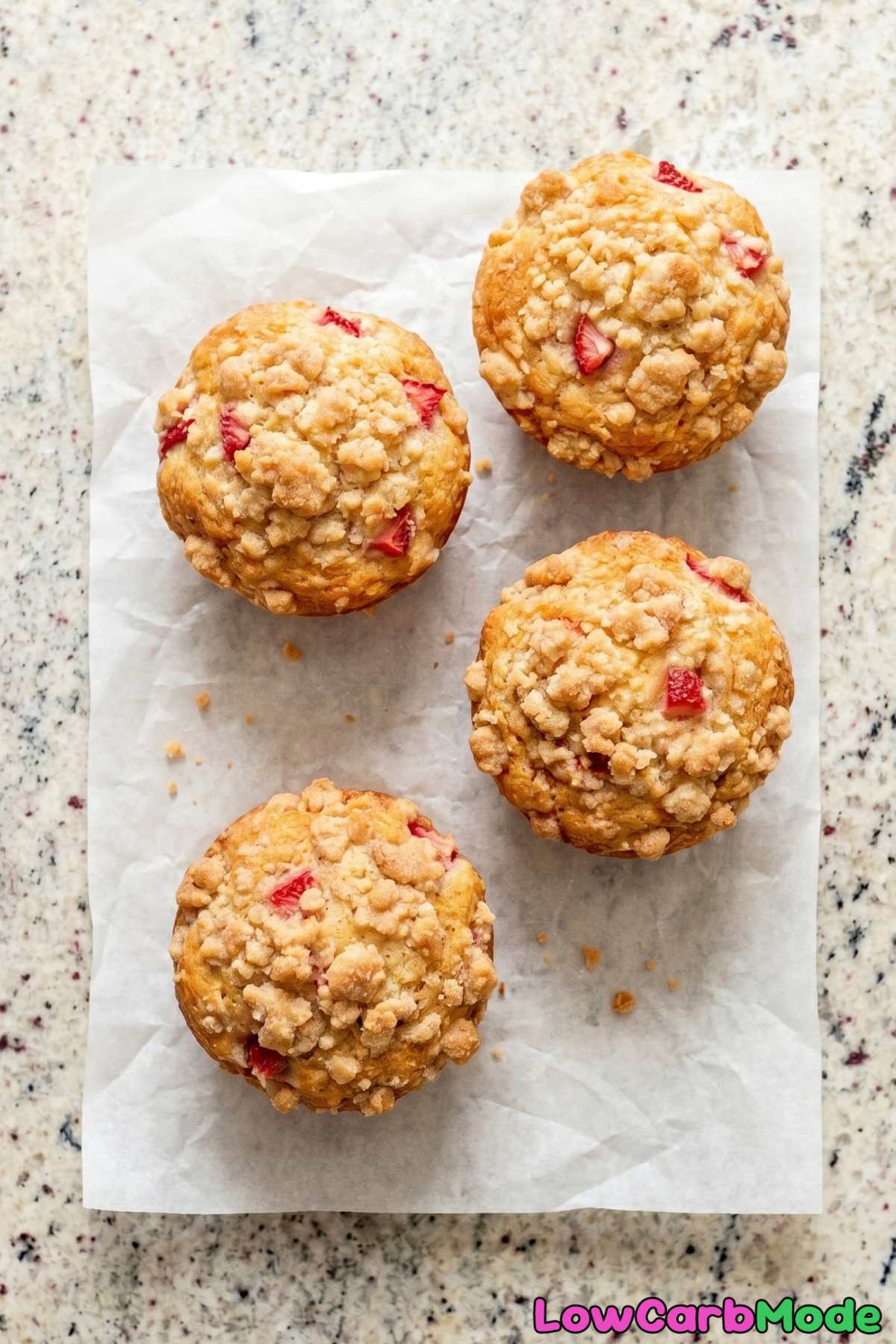 Soft keto muffins stuffed with cheesecake
