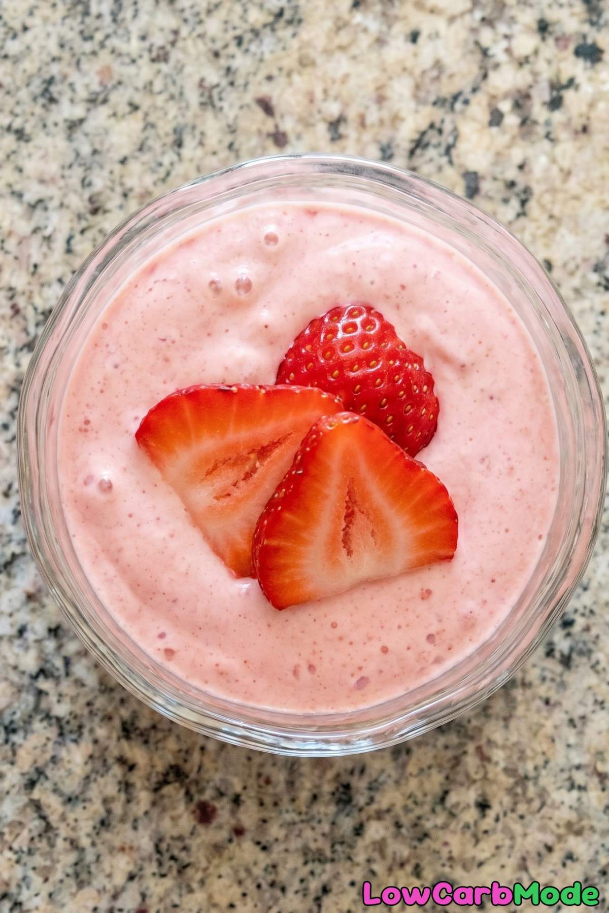 Light and fluffy keto strawberry mousse