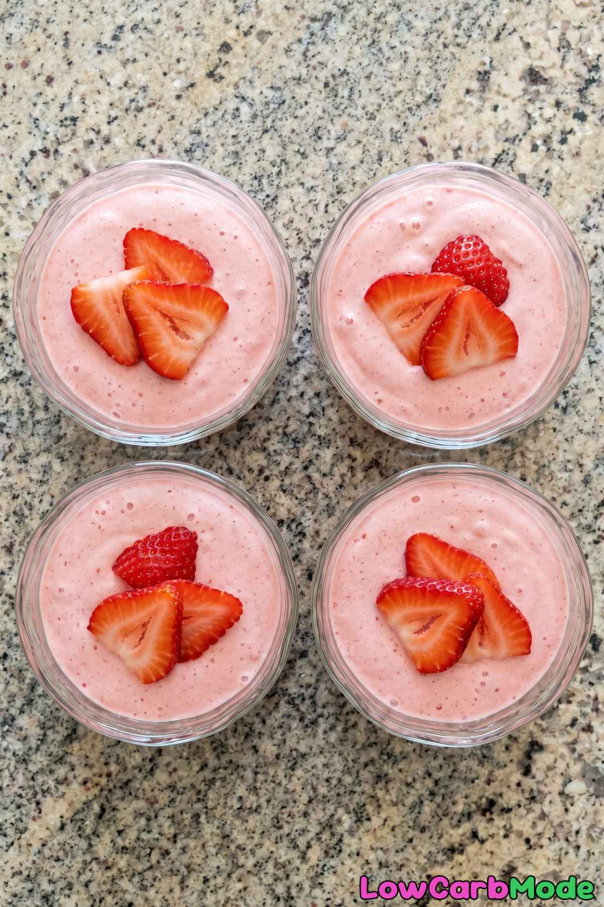 Silky smooth keto strawberry mousse