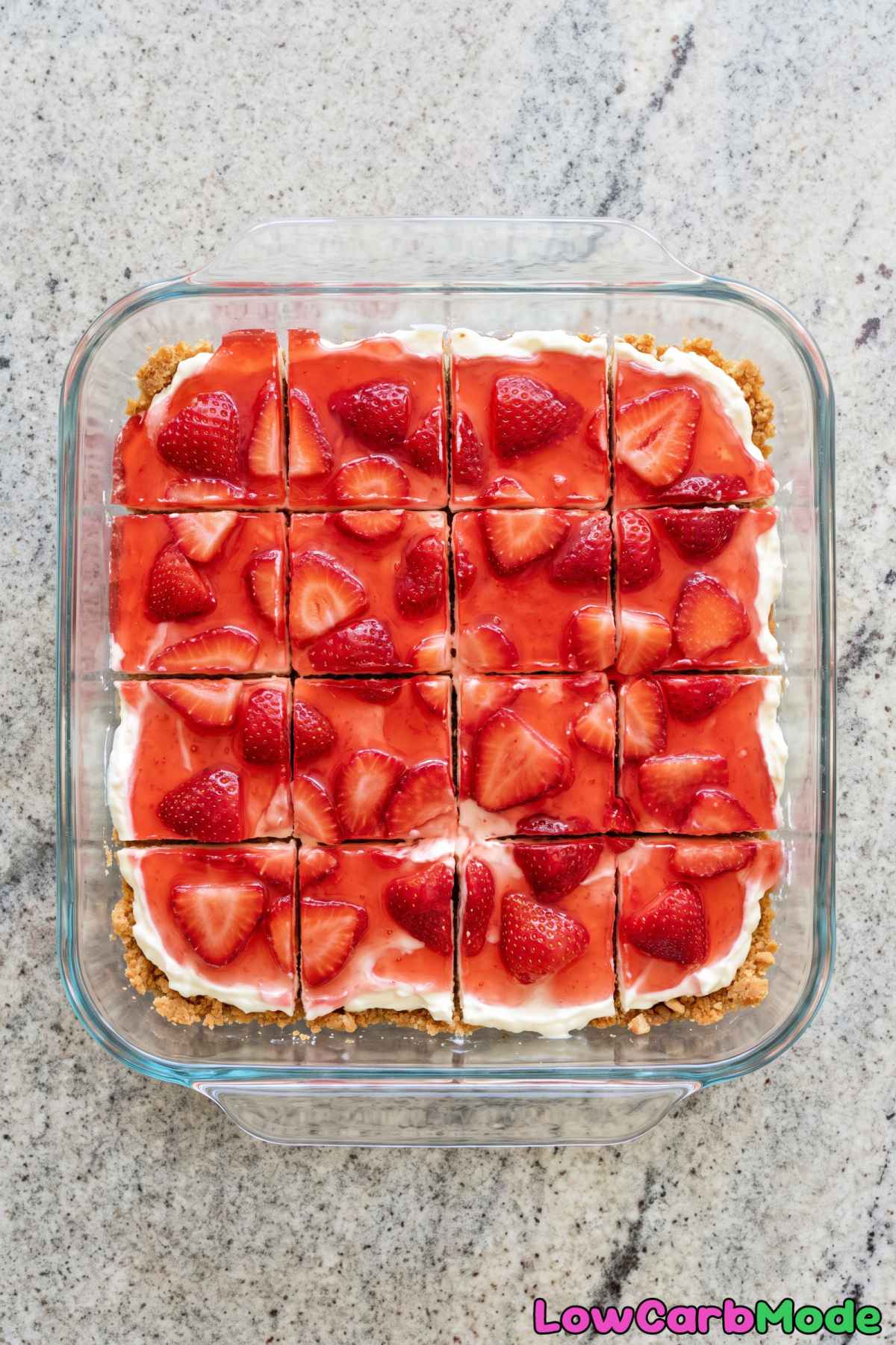 Easy keto strawberry pretzel bars