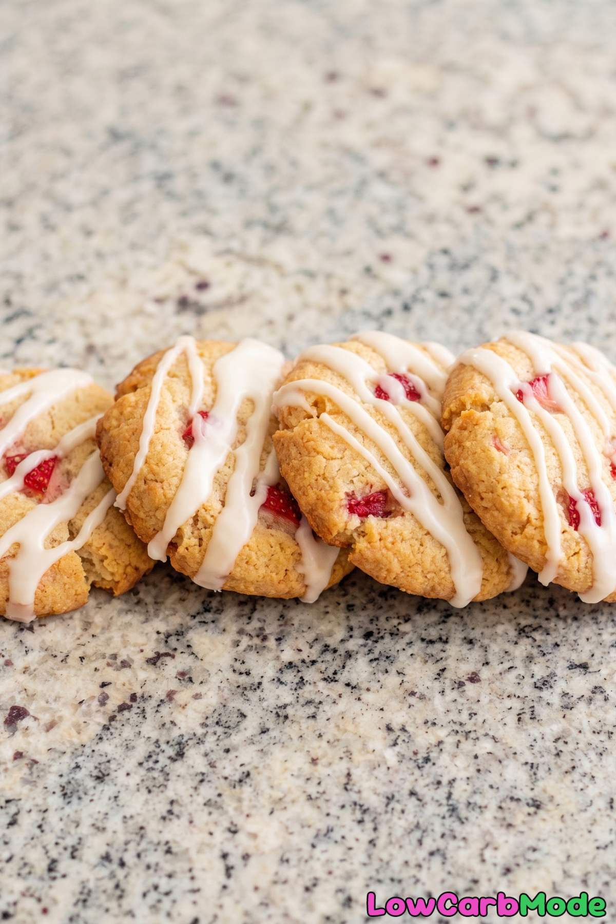 Buttery keto strawberry shortcake cookies