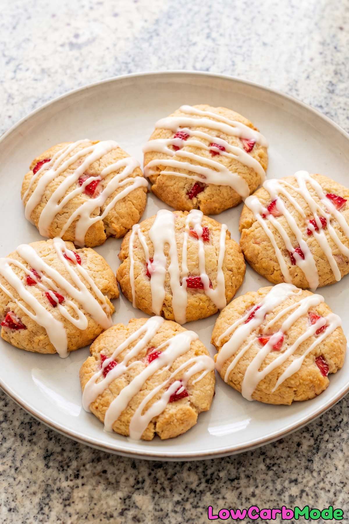 Tender keto strawberry shortcake cookies