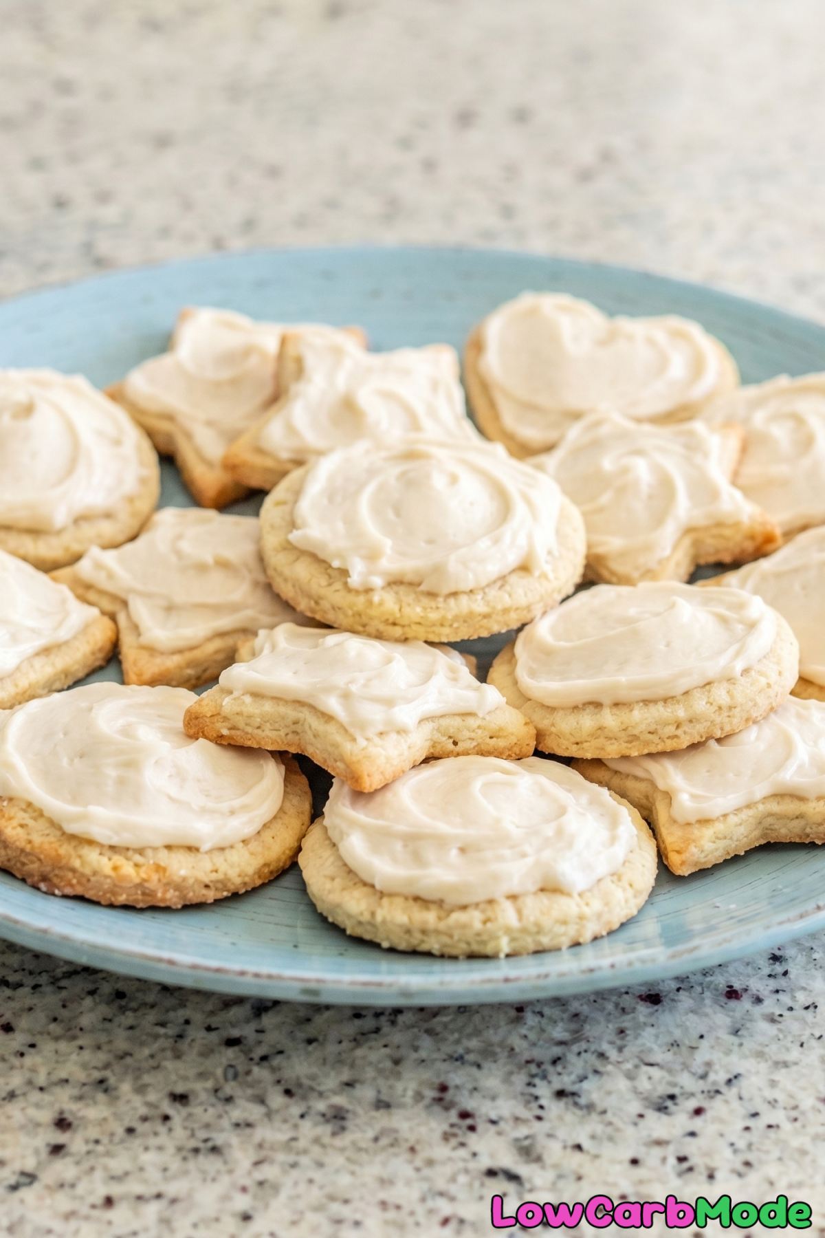 Delicious keto sugar cookies vanilla frosting