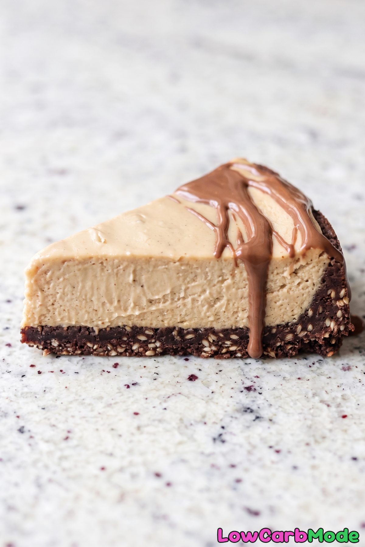 No bake keto tahini chocolate cheesecake