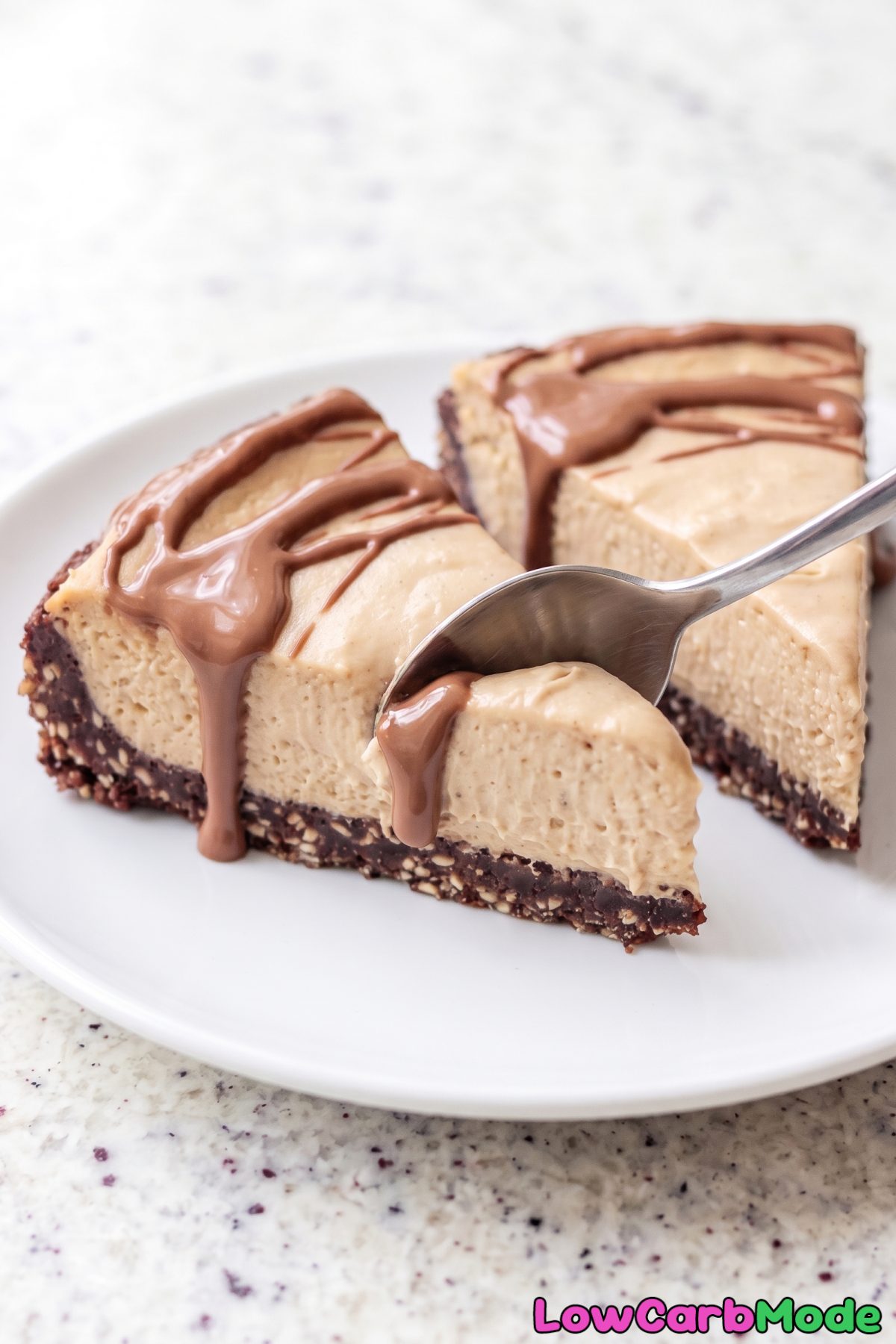 Decadent tahini chocolate cheesecake