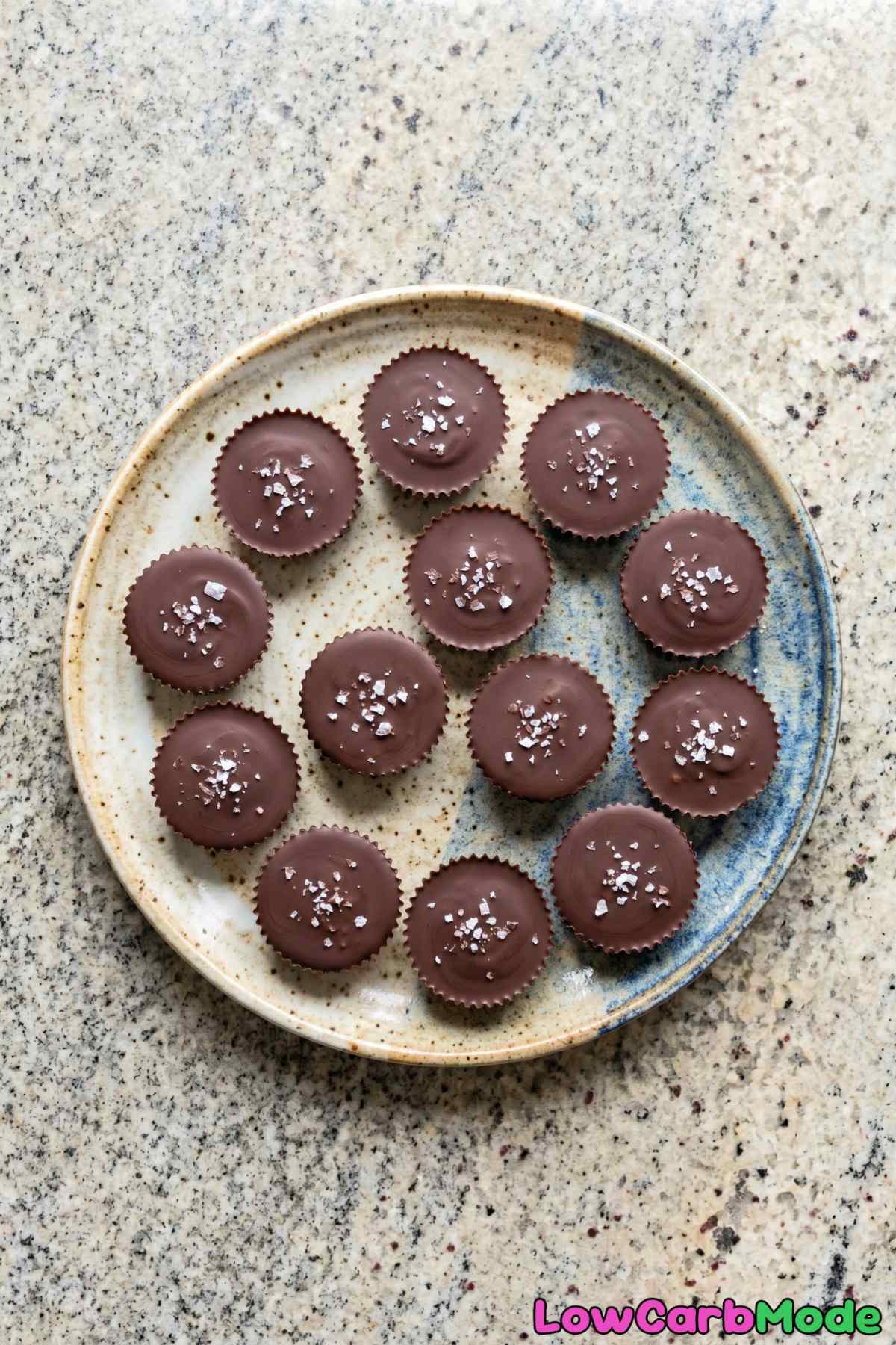 Smooth keto tahini chocolate cups dessert
