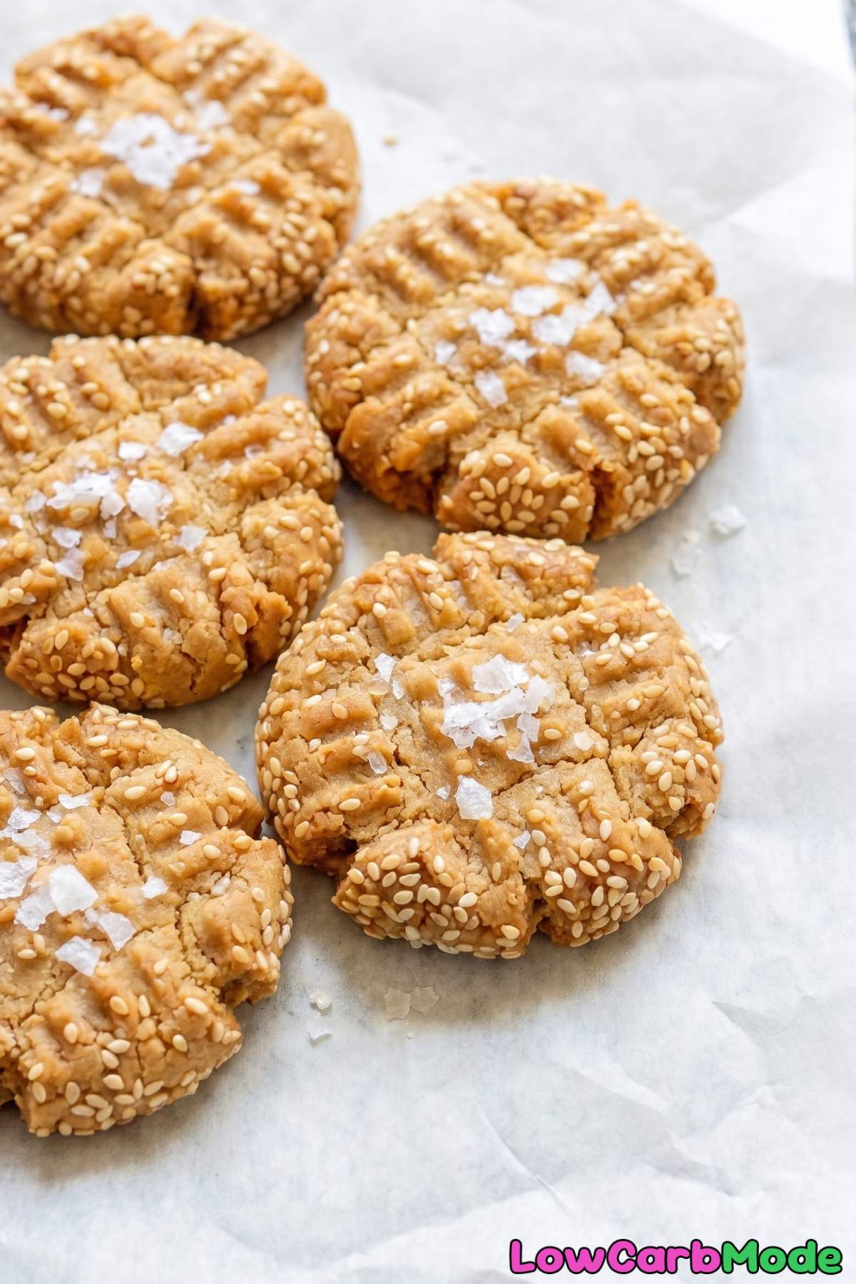 Irresistible keto tahini sea salt cookies