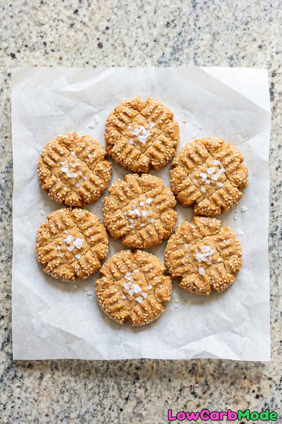 Simple keto tahini & sea salt cookies