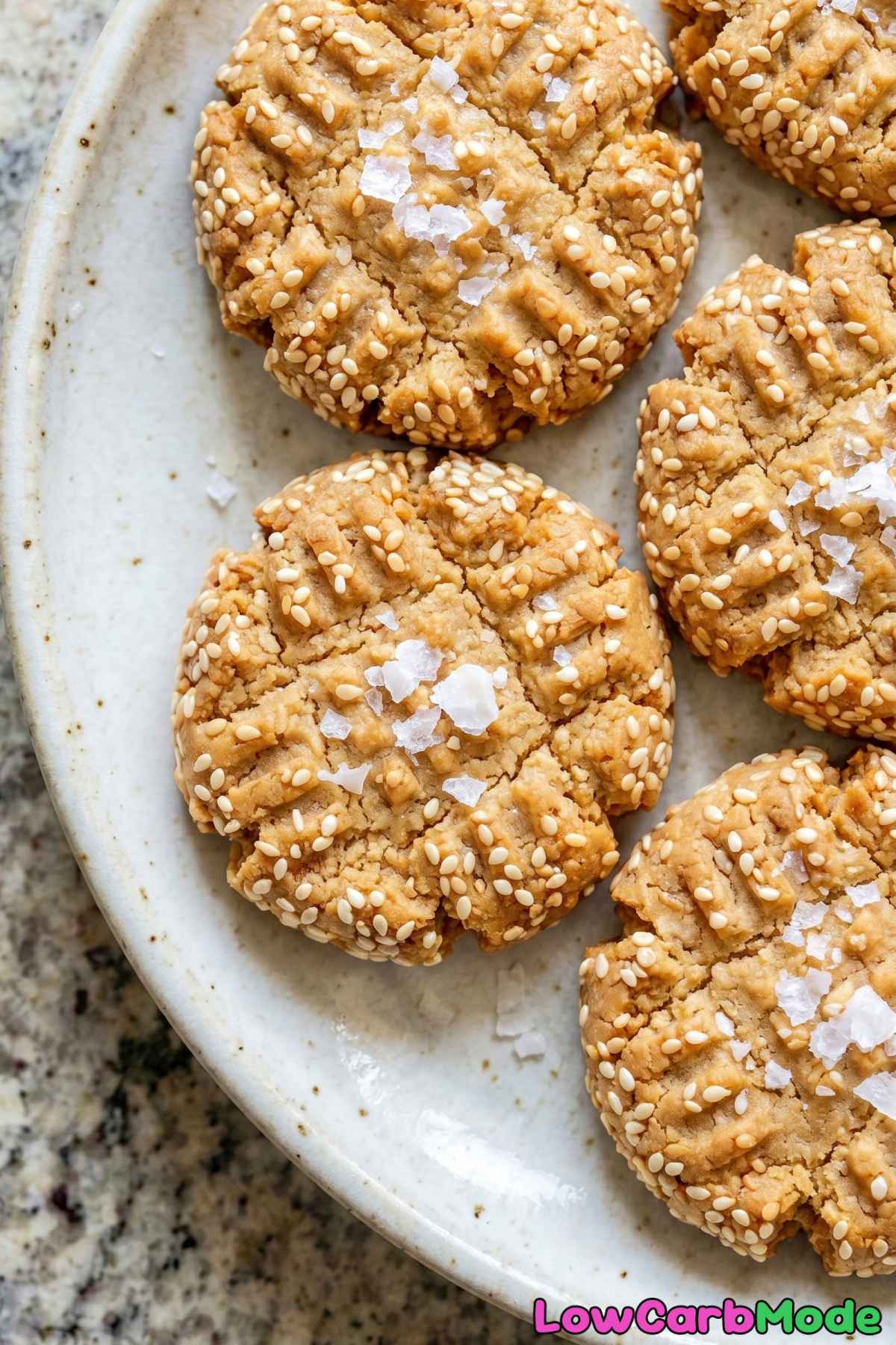 Wholesome keto tahini sea salt cookies