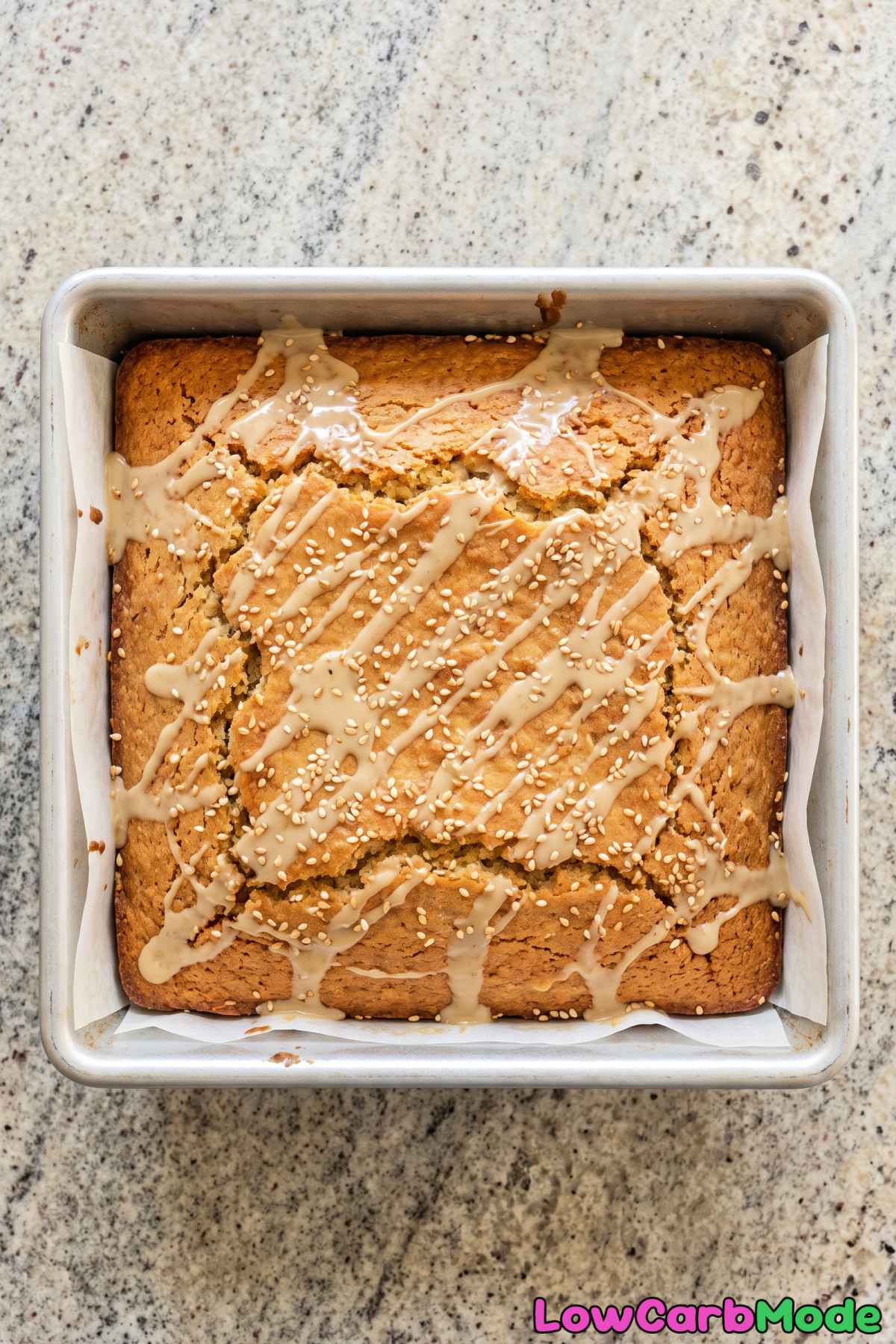 Rich tahini yogurt cake dessert