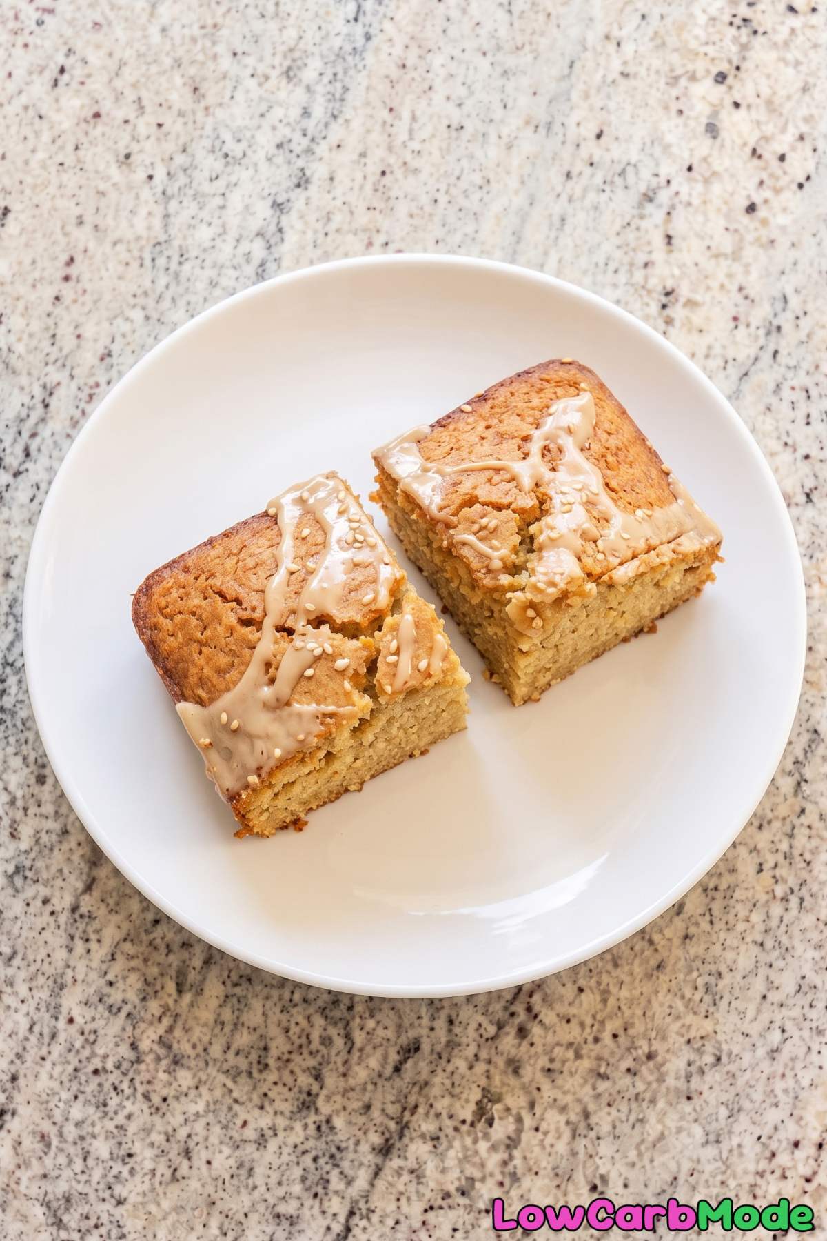 Moist tahini yogurt cake, sugar free