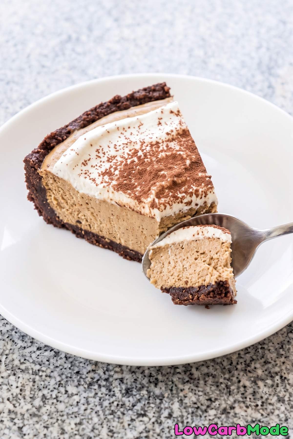 Sugar free tiramisu cheesecake