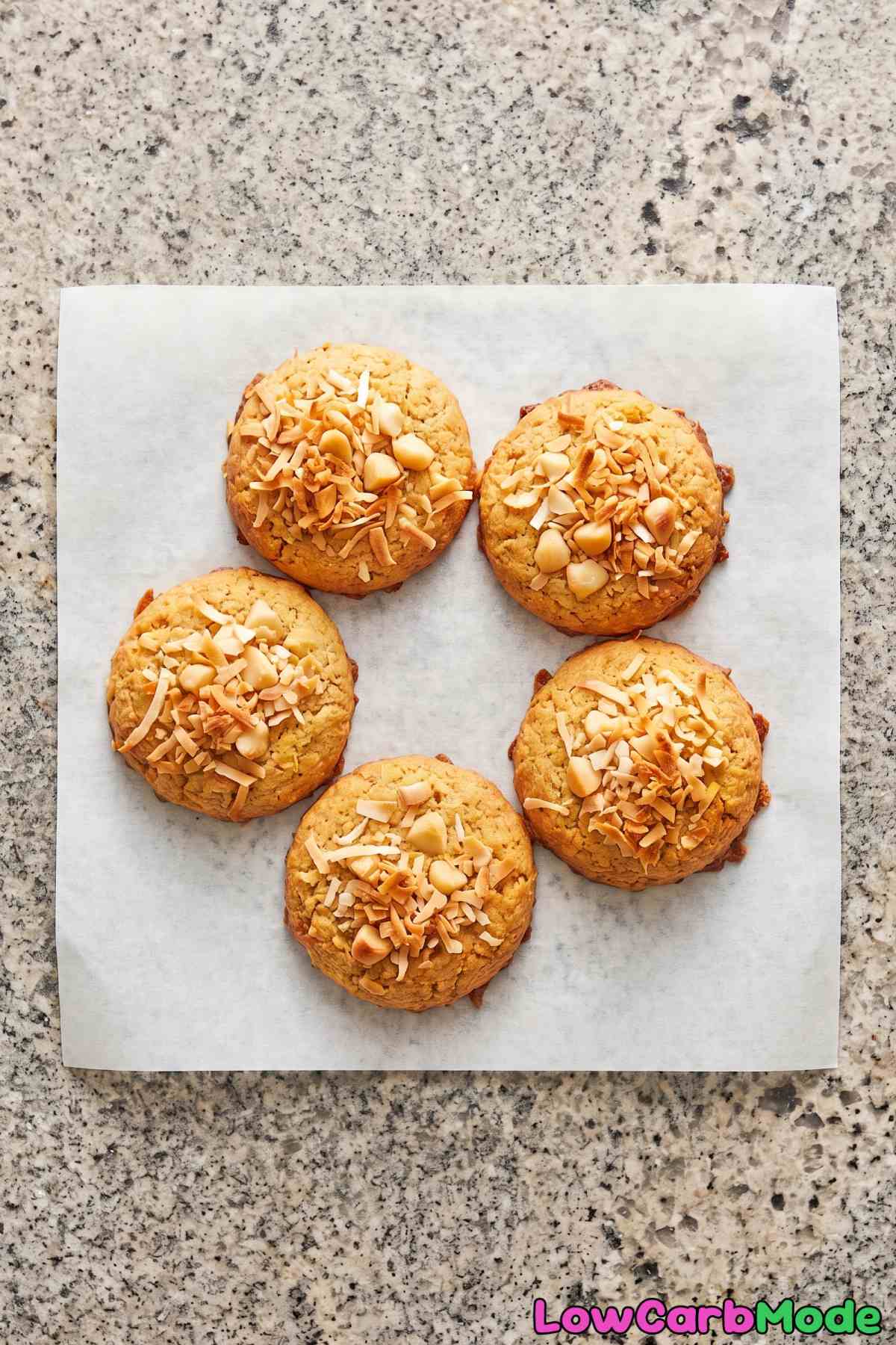 Soft keto coconut mango cookies