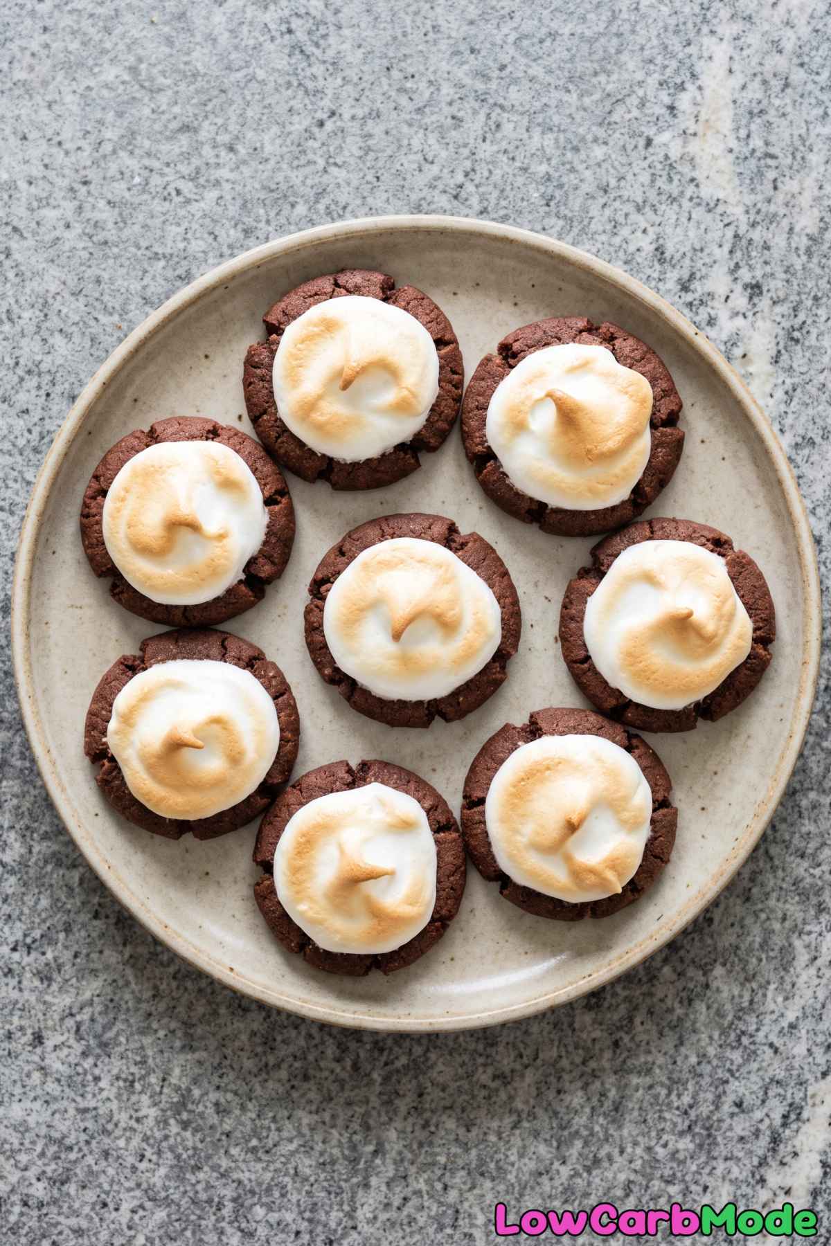 Gooey toasted marshmallow keto cookies