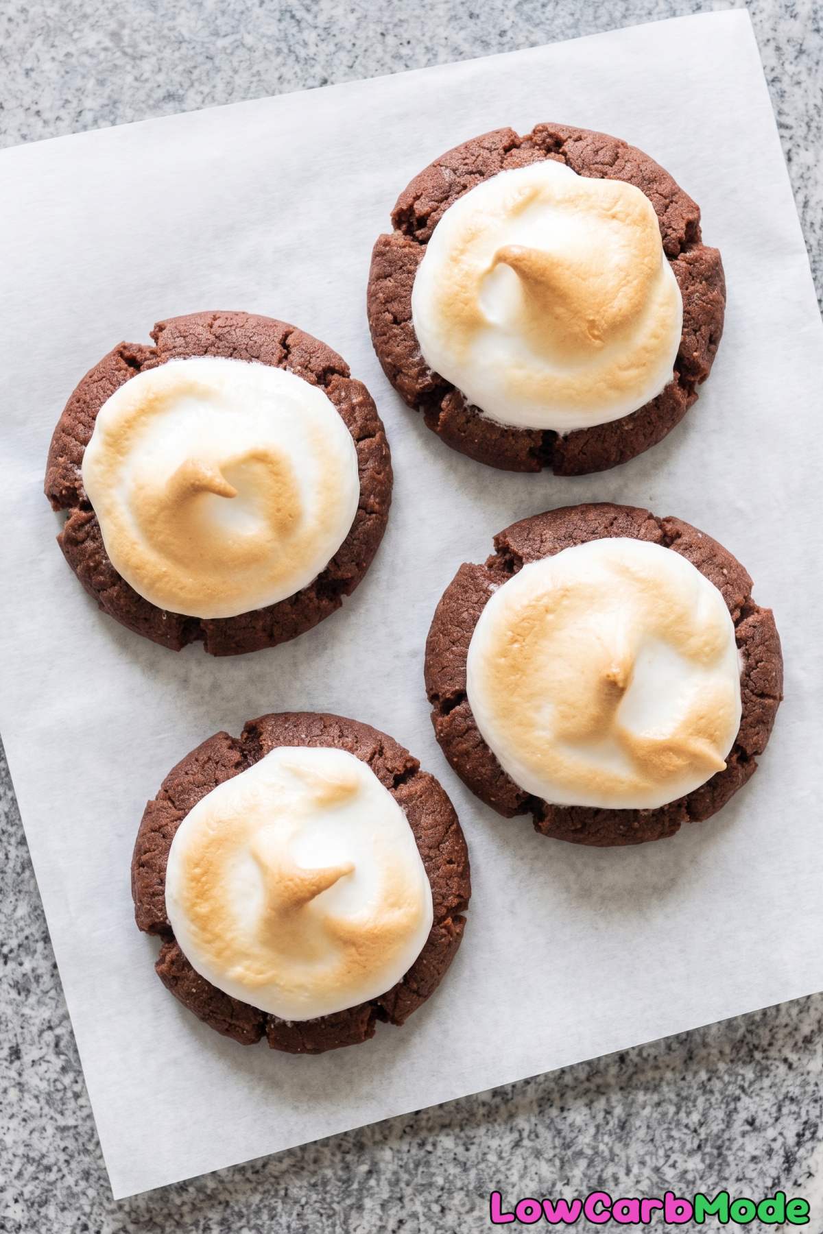 Homemade keto toasted marshmallow cookies