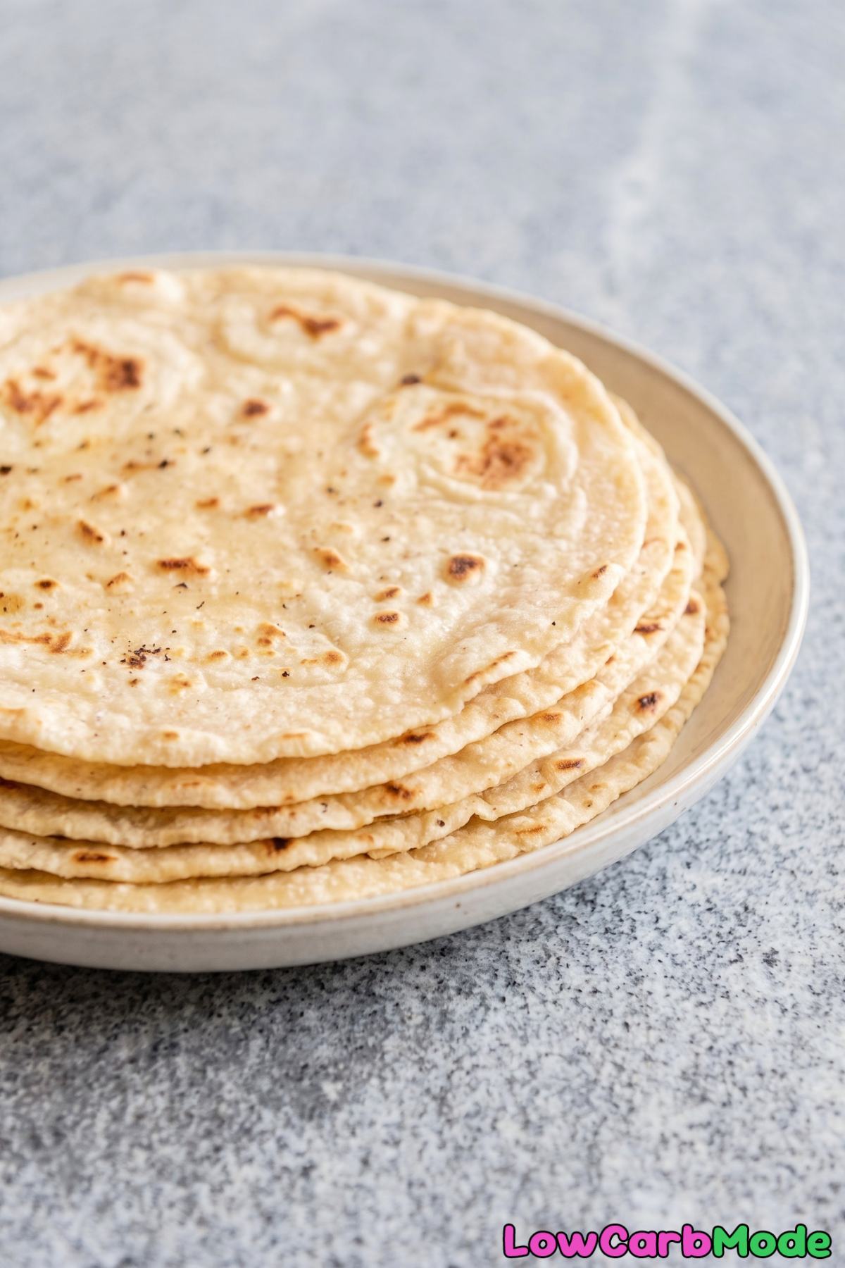 Warm and pliable keto tortillas