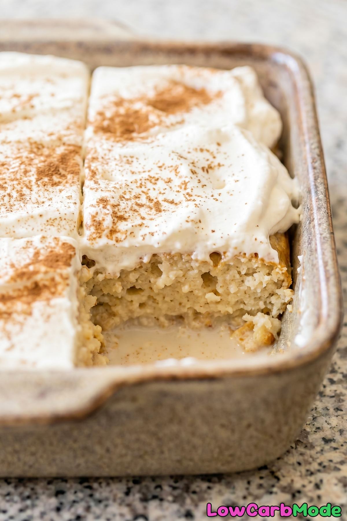 Irresistible keto tres leches cake treat