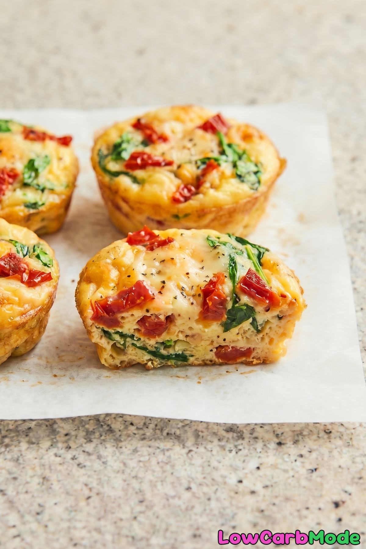 fluffy keto egg bites with sun-dried tomato