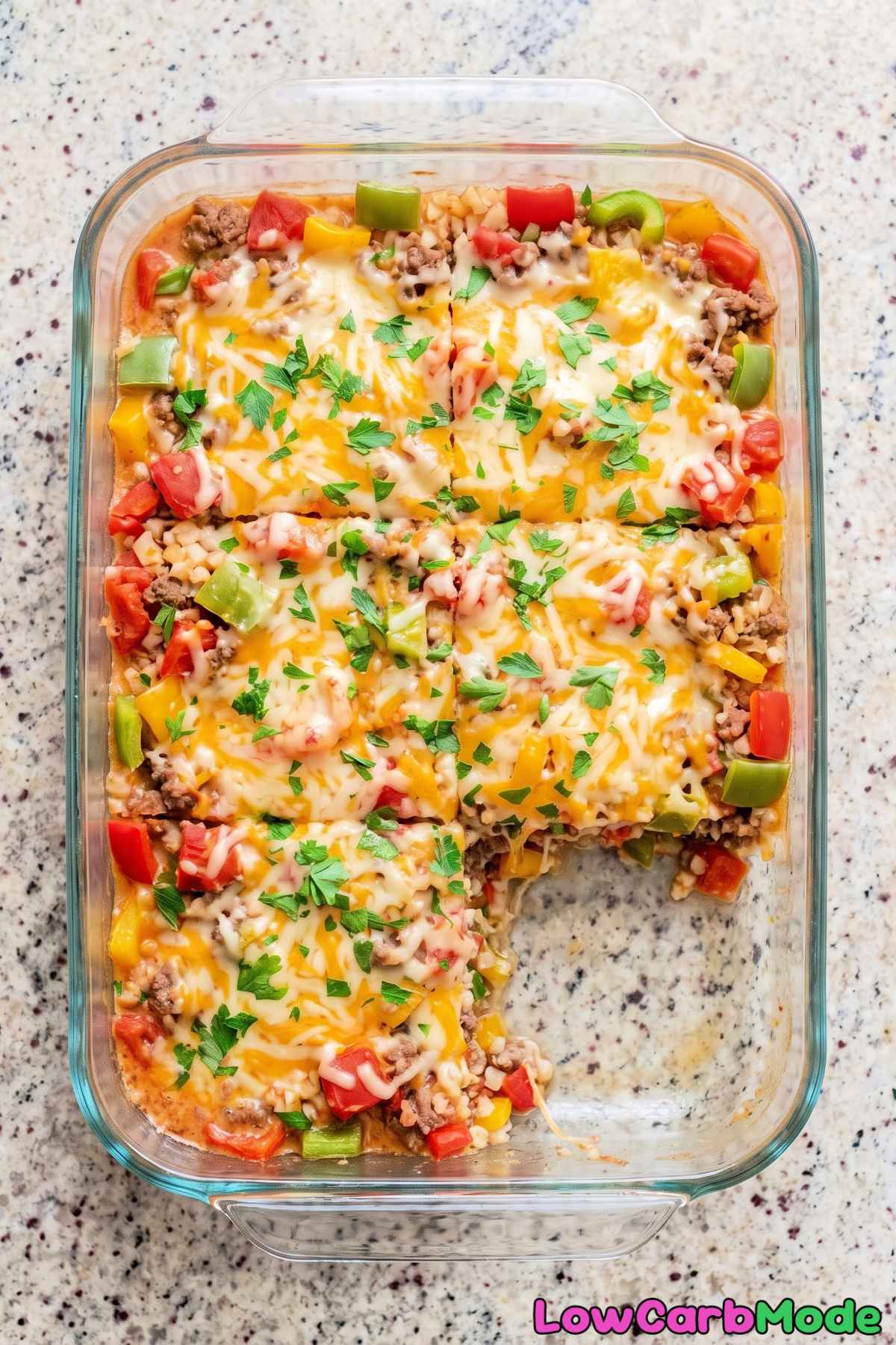 Hearty keto unstuffed pepper bake