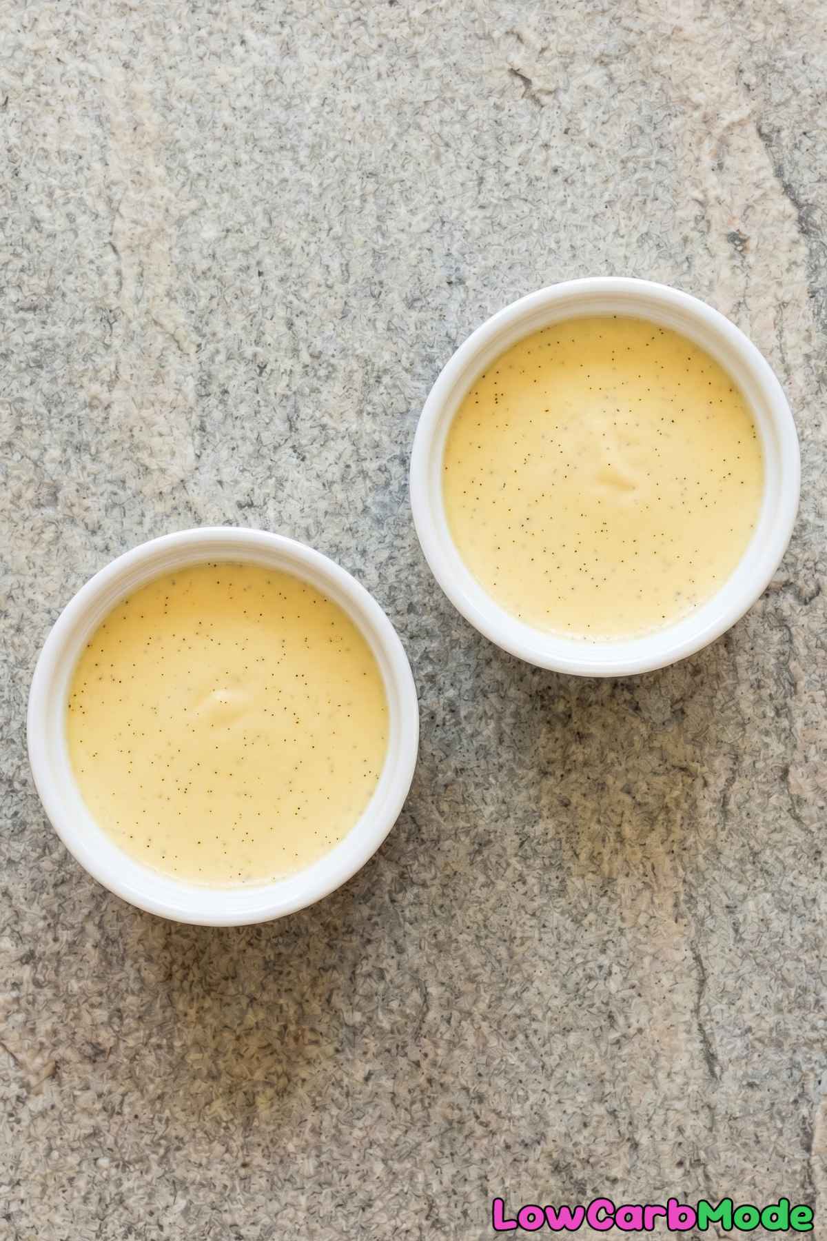 homemade keto custard cups