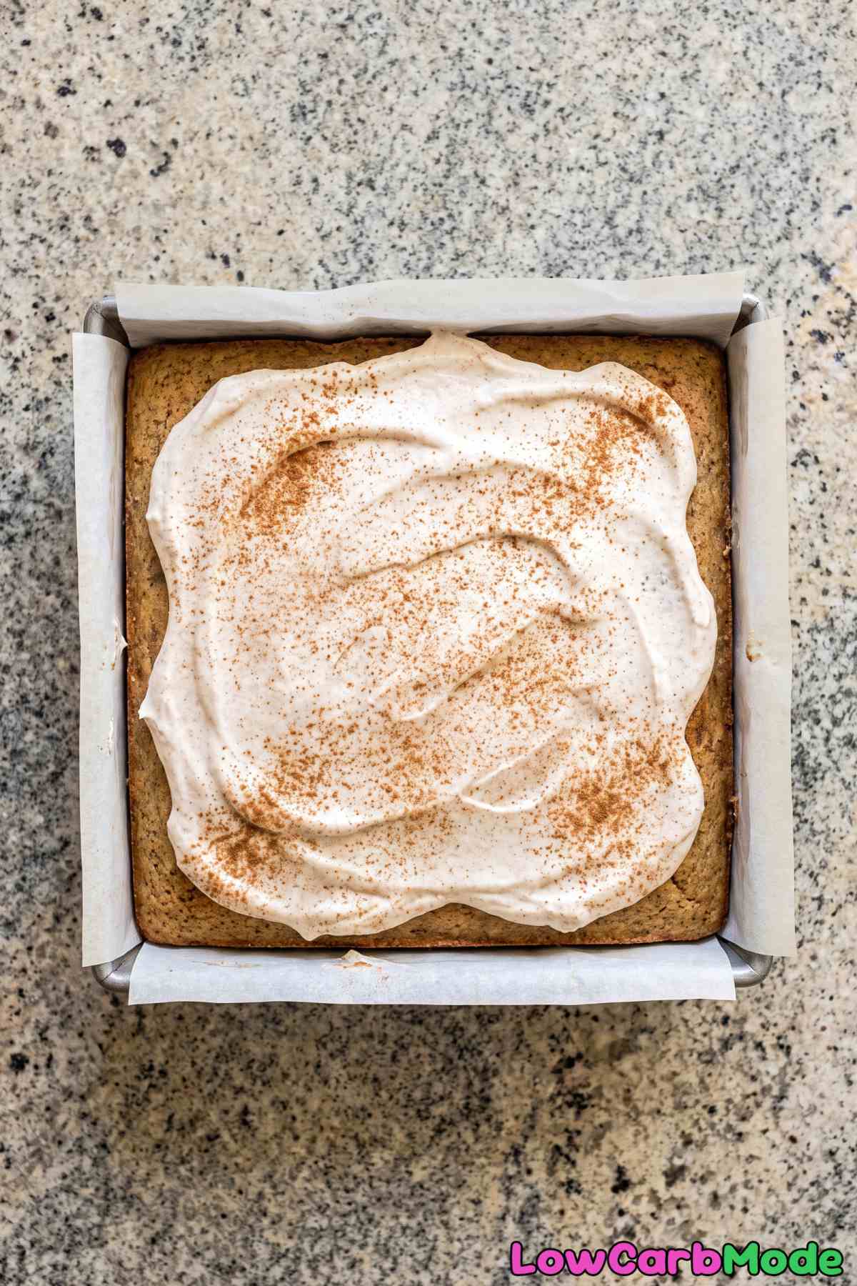 Homemade keto vanilla chai cake
