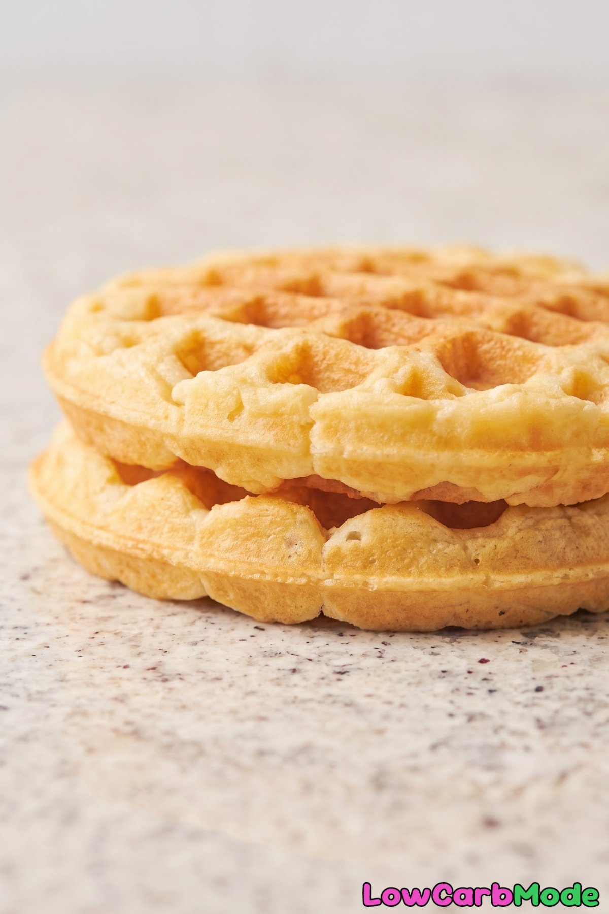 Stack of warm keto white bread chaffles