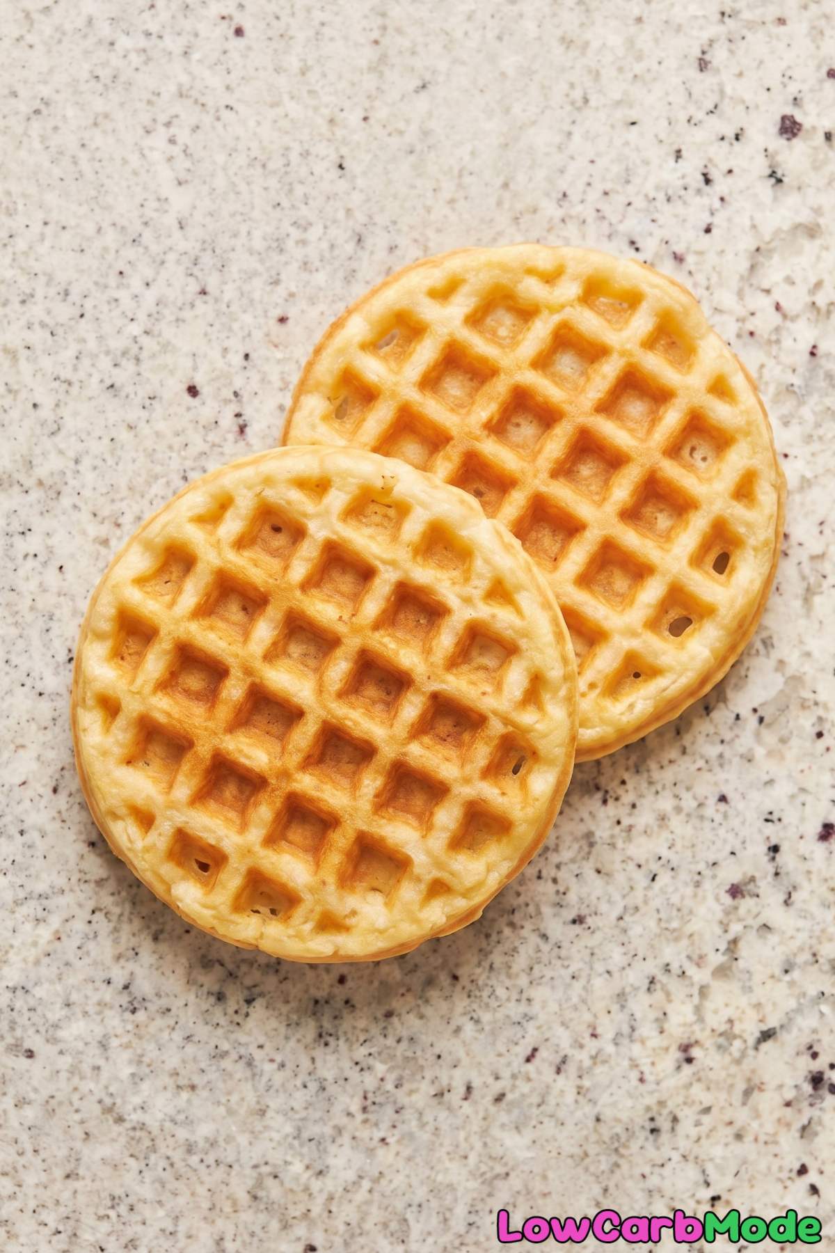 Cooked keto white bread chaffles