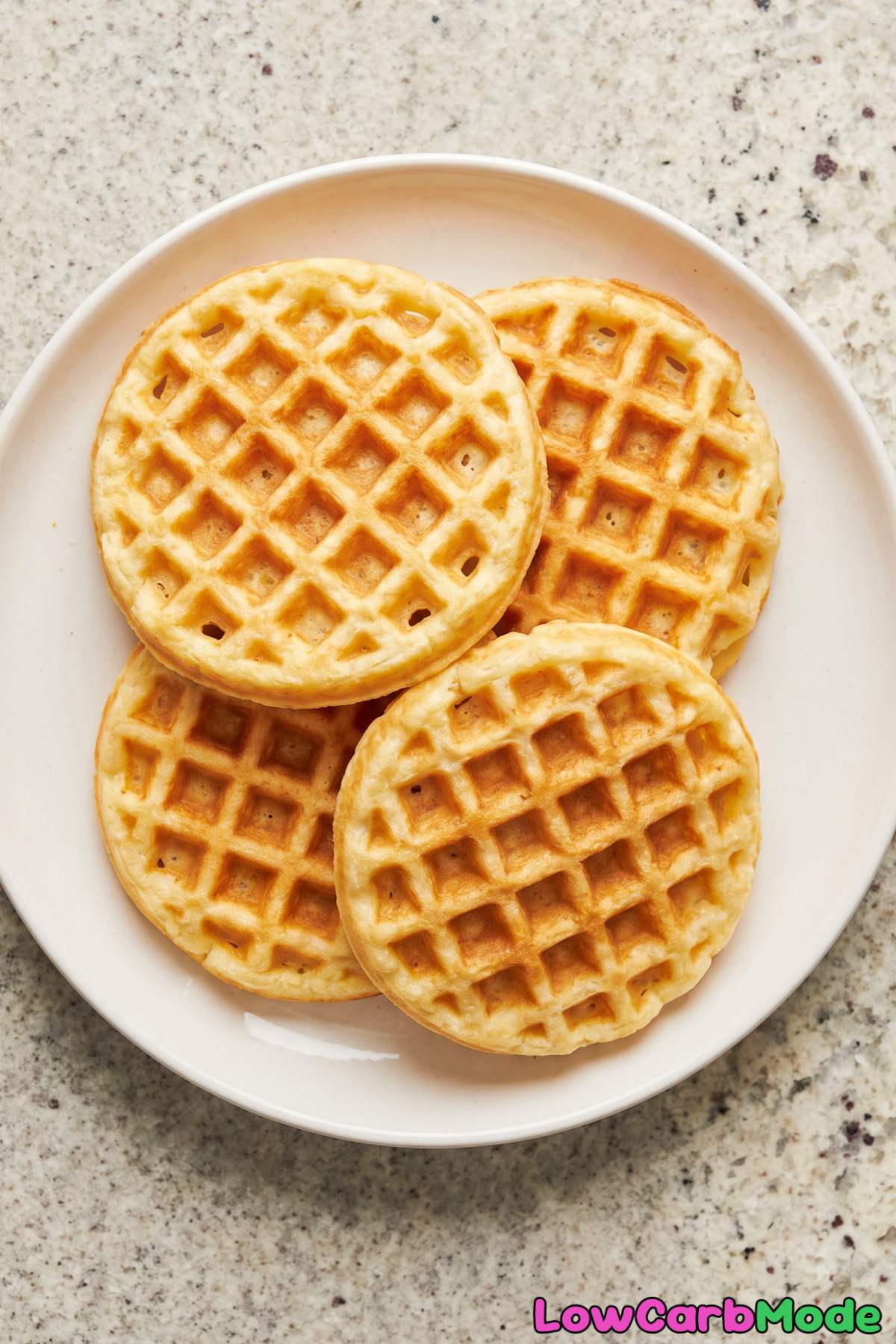 Golden keto white bread chaffle slices