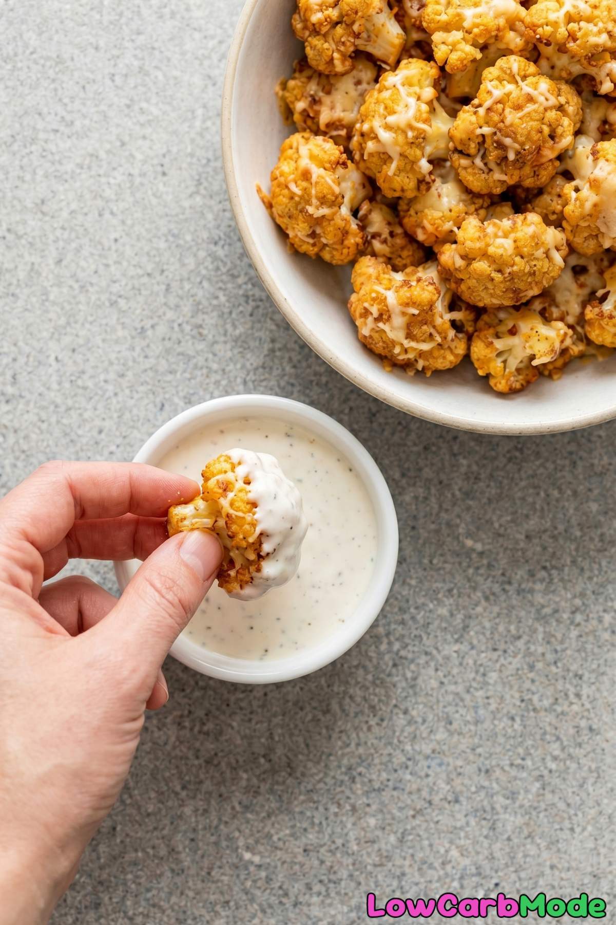 Wholesome keto white cheddar cauliflower popcorn