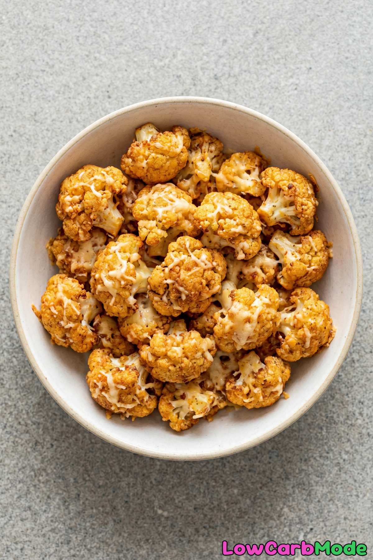 Irresistible keto white cheddar cauliflower popcorn