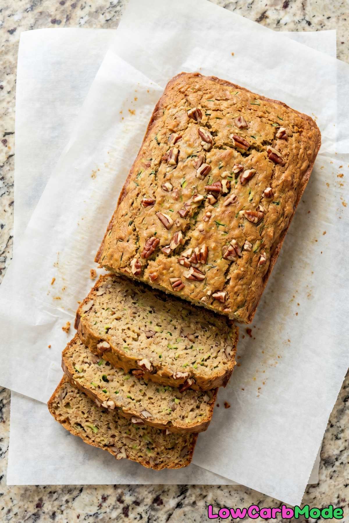 Easy keto zucchini bread perfectly baked